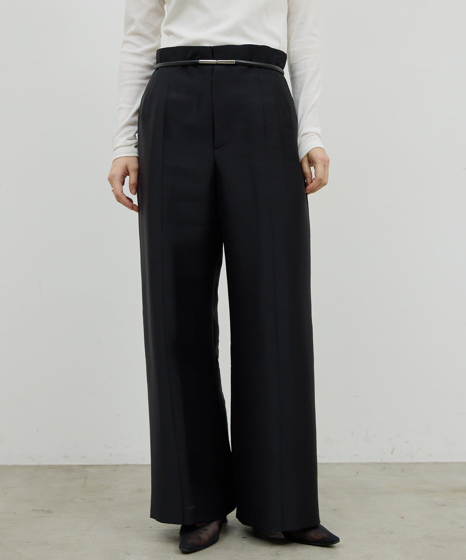 GALLARDAGALANTE(ガリャルダガランテ) 【セットアップ対応】シルキーダブルクロスパンツ