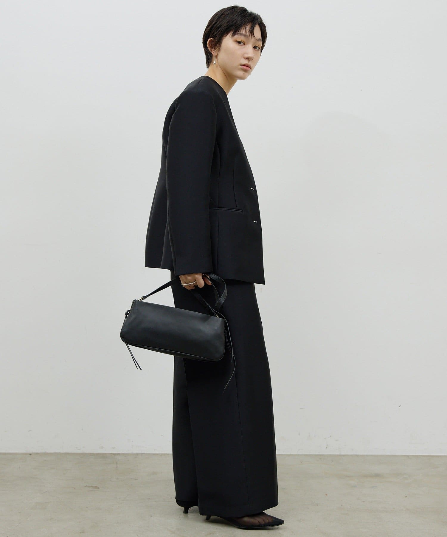 GALLARDAGALANTE(ガリャルダガランテ) 【セットアップ対応】シルキーダブルクロスパンツ