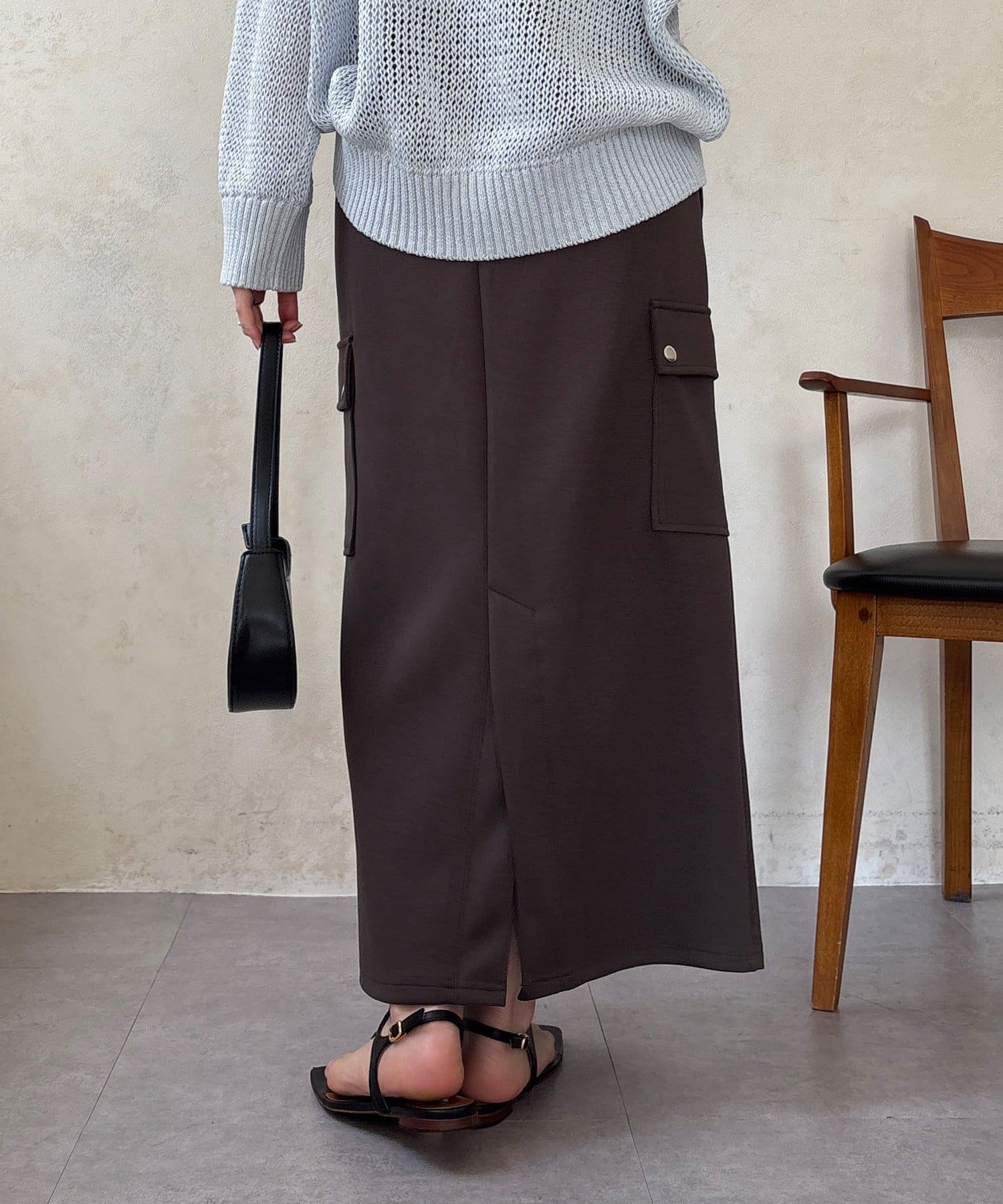 DOUDOU(ドゥドゥ) 【WEB限定】ショートベスト×カーゴスカートセット