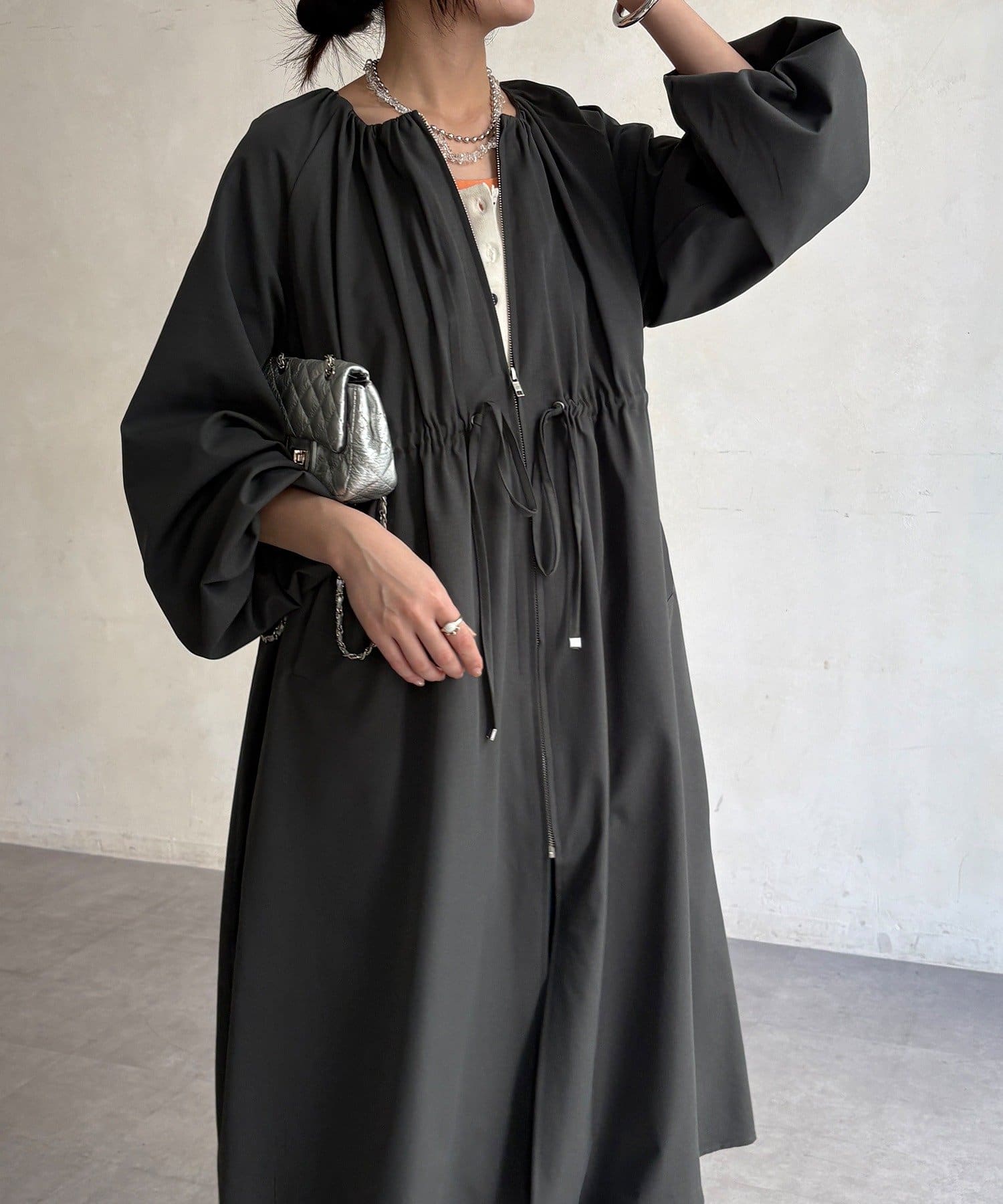 DOUDOU(ドゥドゥ) 【WEB限定】バルーンスリーブドロストコート