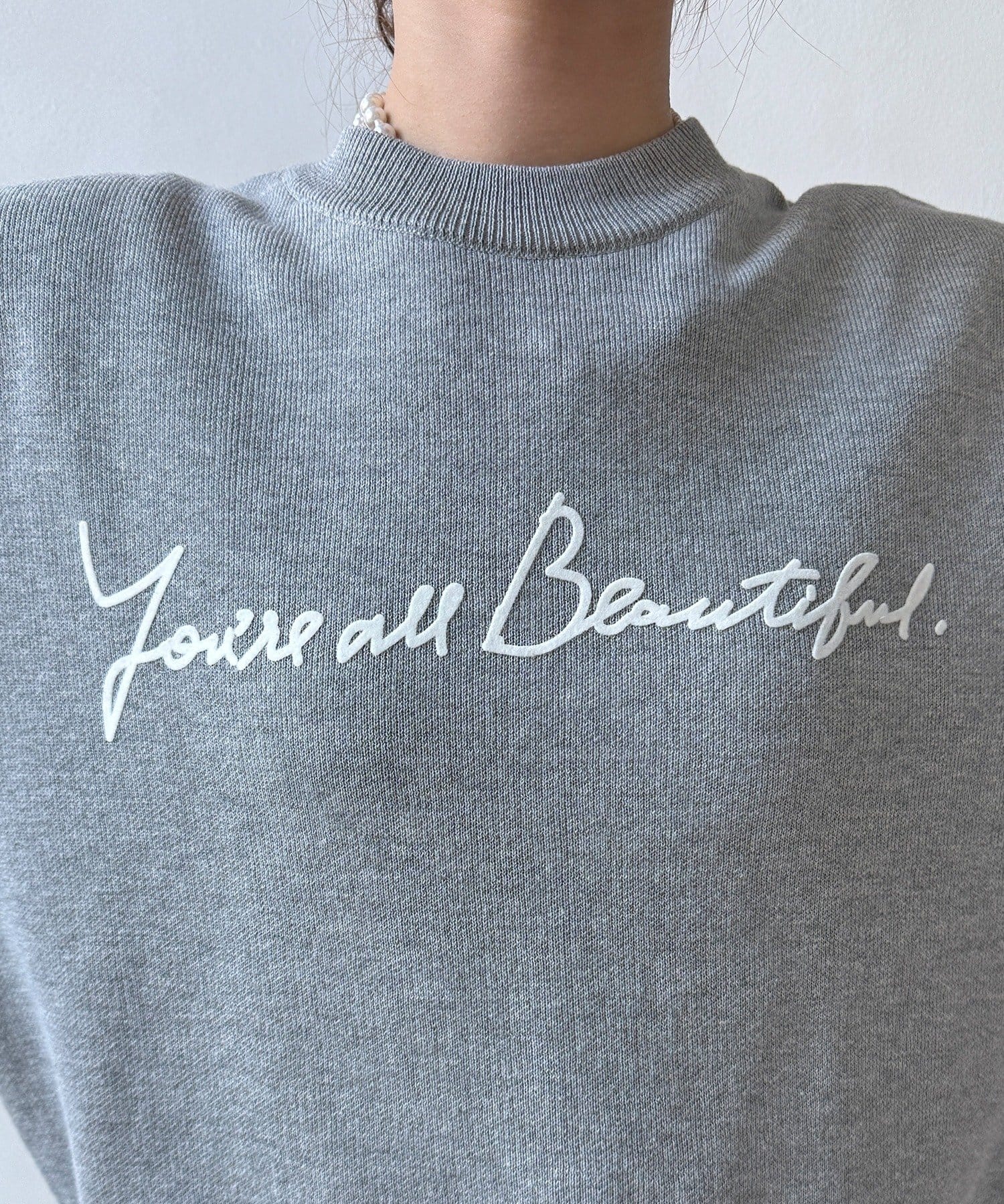 DOUDOU(ドゥドゥ) 【WEB限定】スウエットライクロゴニット