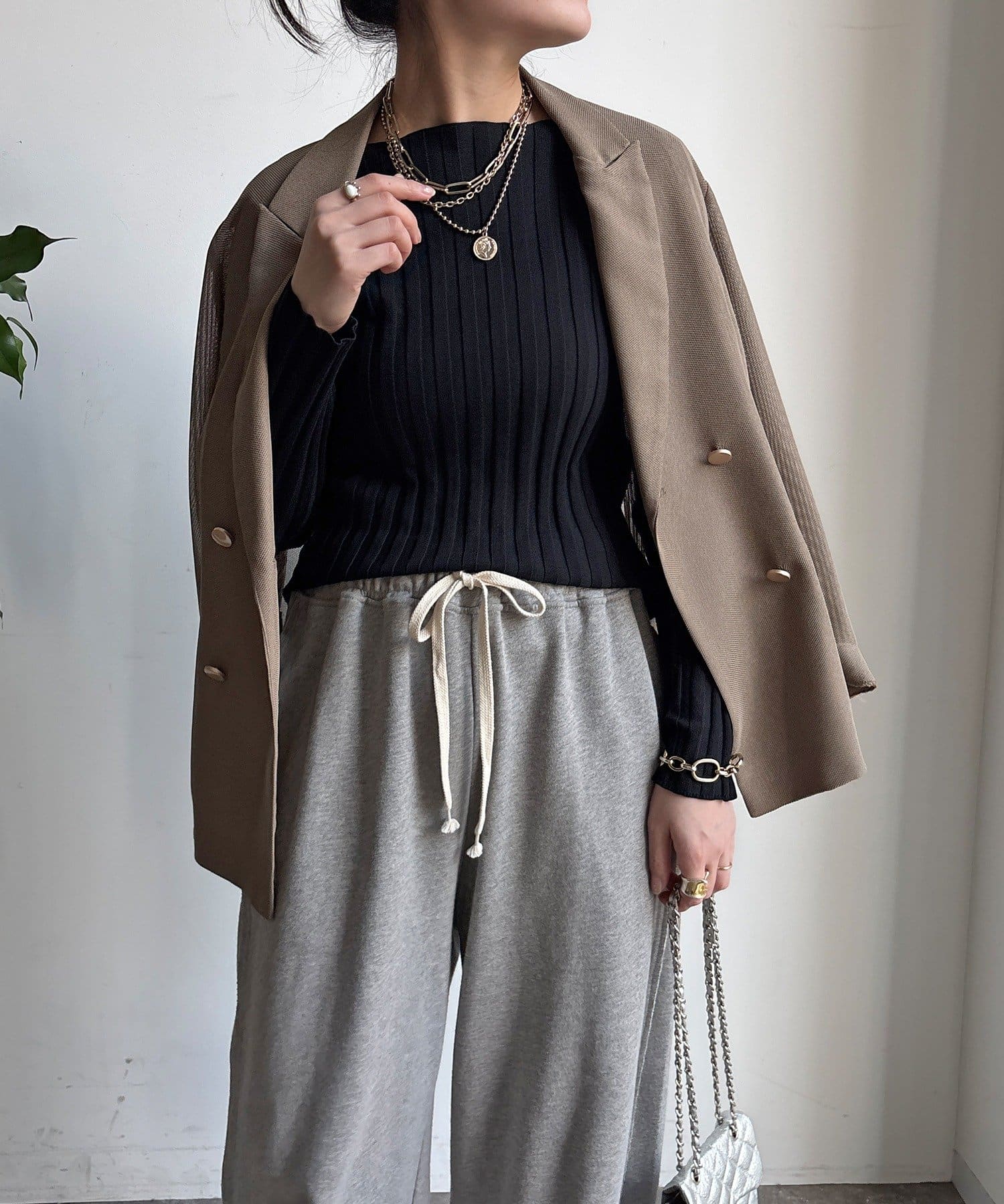 DOUDOU(ドゥドゥ) 【WEB限定】ワイドリブボートネックプルオーバー