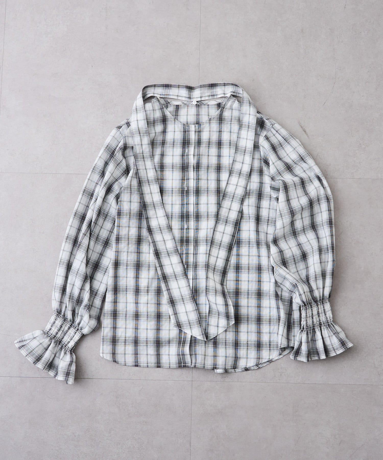 CIAOPANIC TYPY(チャオパニックティピー) 【willow】ボウタイ袖シャーリングシャツ