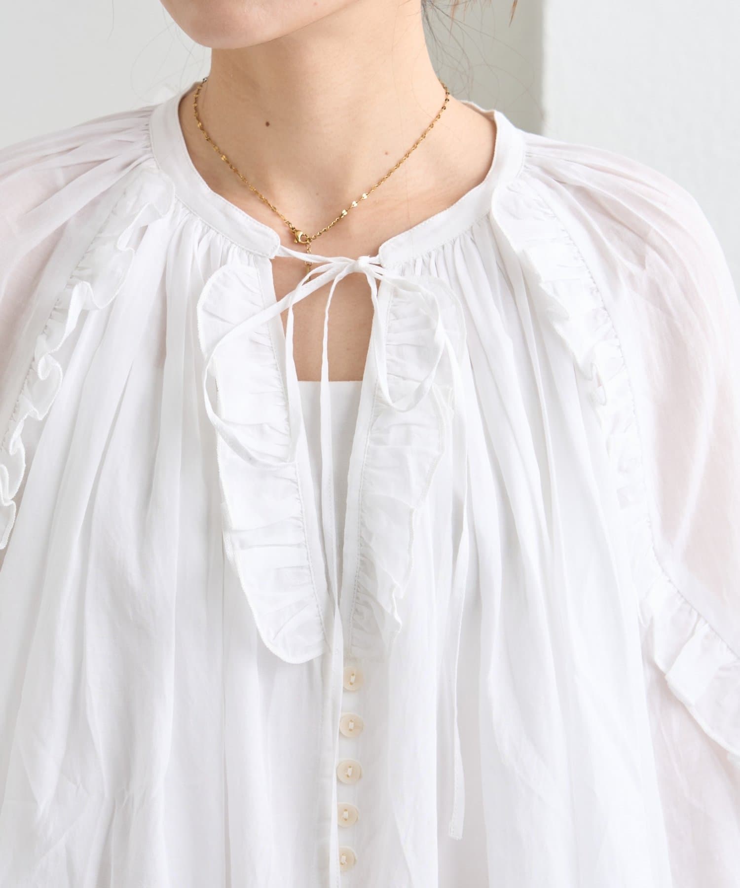 CIAOPANIC TYPY(チャオパニックティピー) 【willow】シアーフリルボリュームブラウス