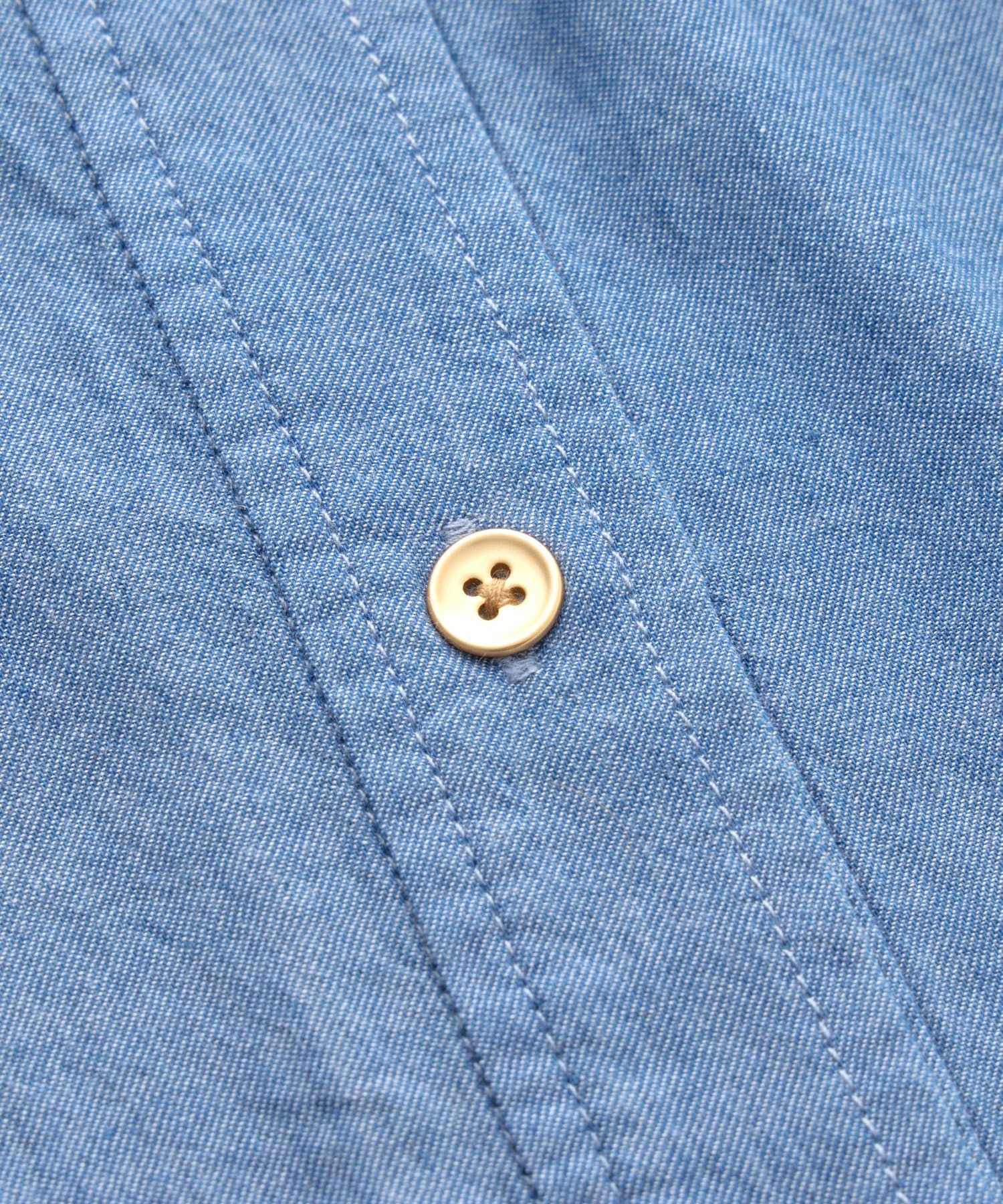 La boutique BonBon(ラブティックボンボン) 【RISA監修・即おしゃれ見え】シアーデニムショート丈袖口リブシャツ