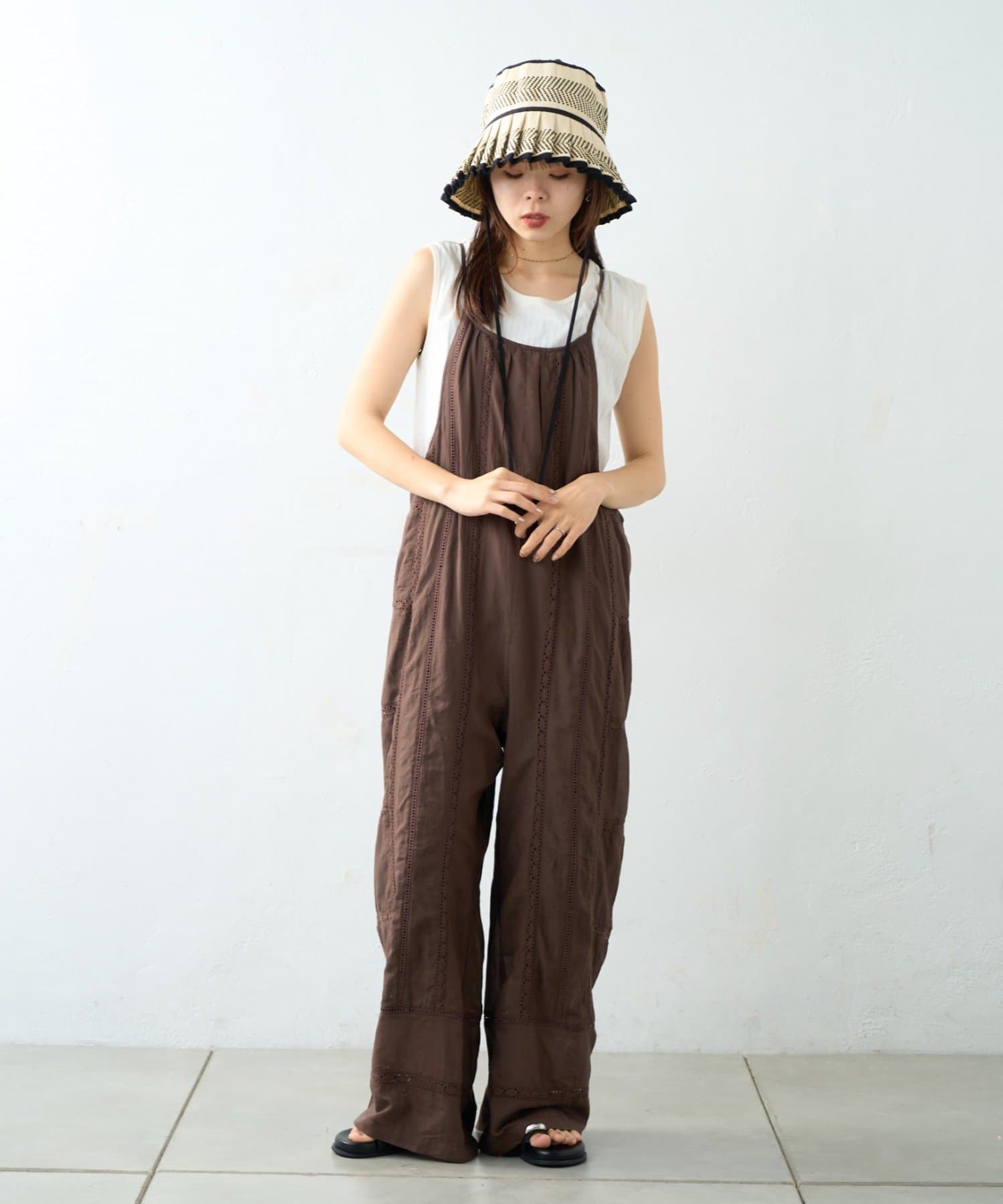 CIAOPANIC TYPY(チャオパニックティピー) 【willow】スシボイル切替ハシゴレースサロペット