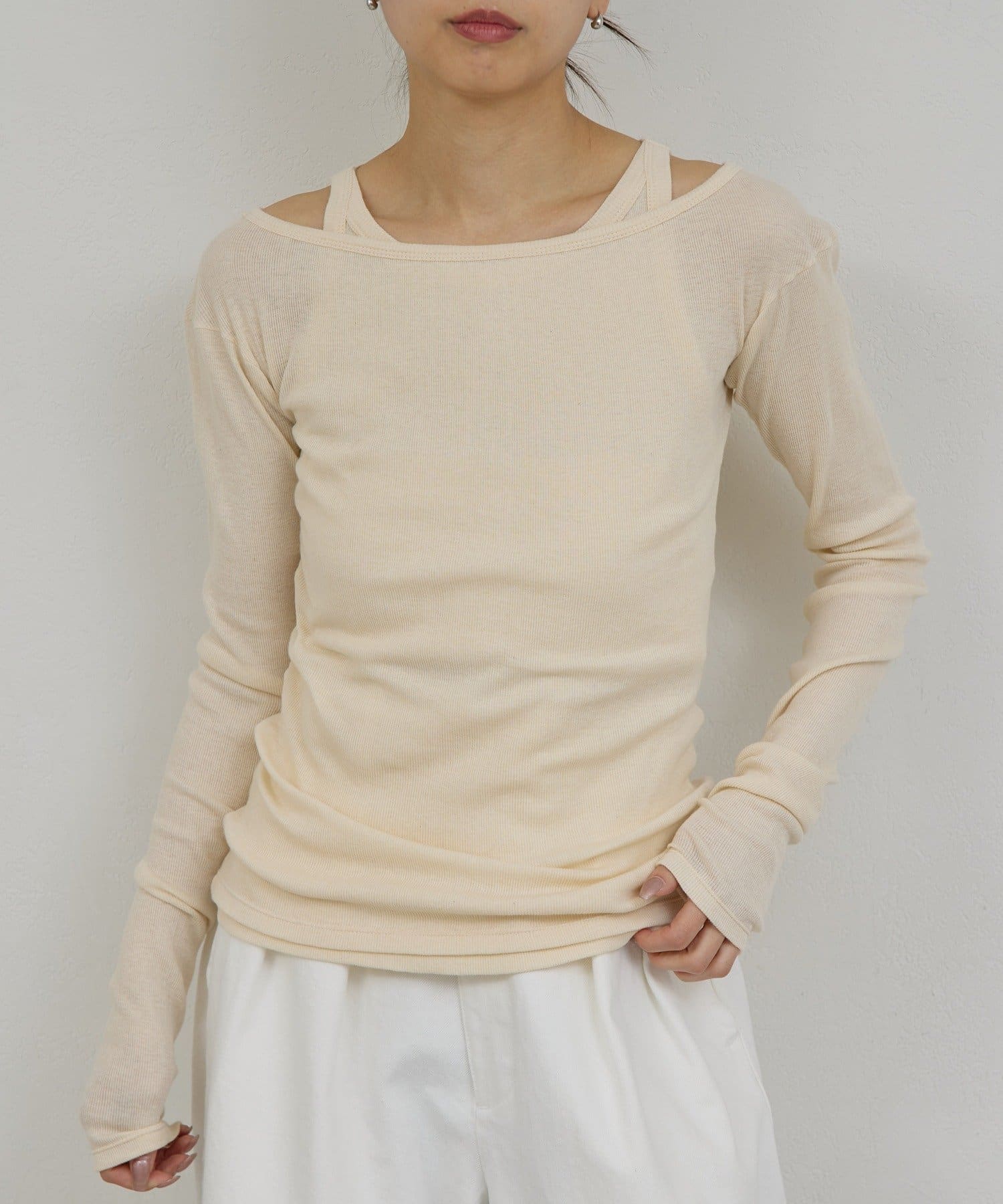 GALLARDAGALANTE(ガリャルダガランテ) 【PEAS】ガーゼテレコプルオーバー