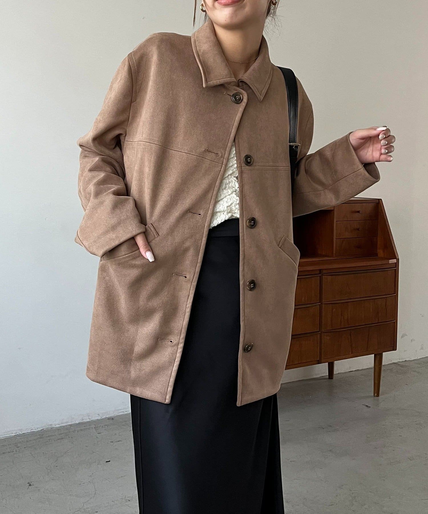 ジャケット・アウター CAPRICIEUX LE'MAGE CAPRICIEUX LE'MAGE】スエードジャケット | OUTLET(アウトレット