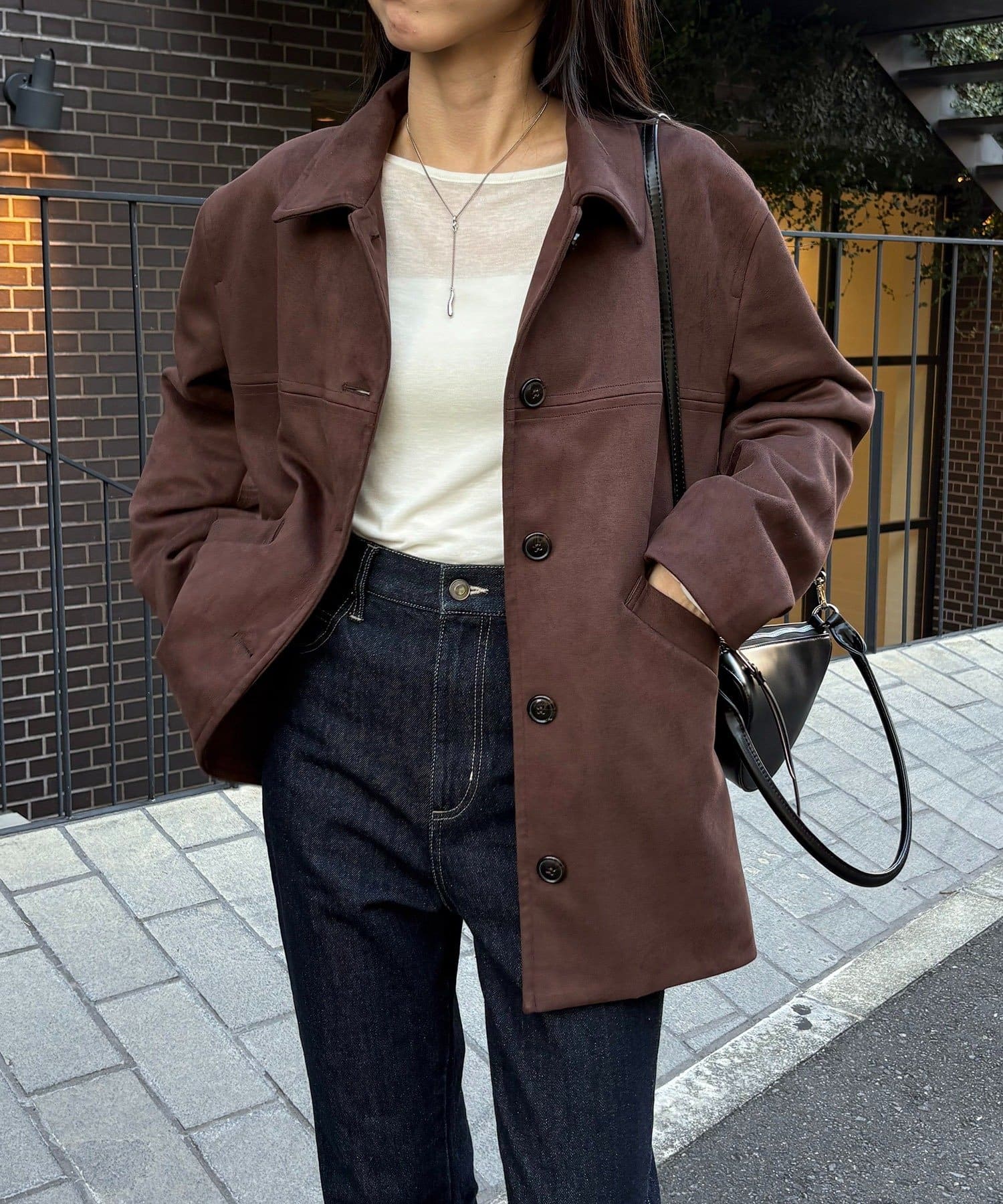 CAPRICIEUX LE'MAGE】スエードジャケット | OUTLET(アウトレット