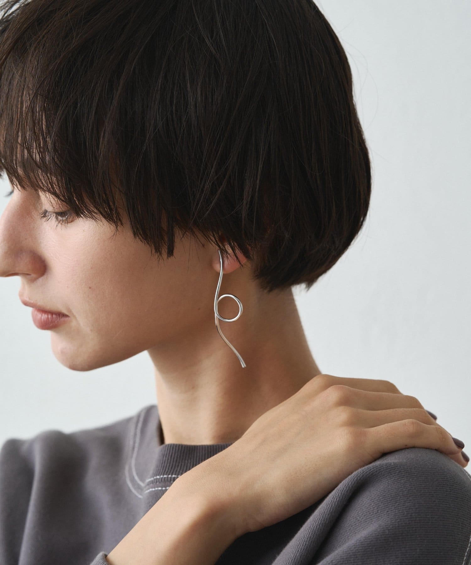 OUTLET(アウトレット) 【Loungedress】【GALENA/ガレナ】ループラインピアス