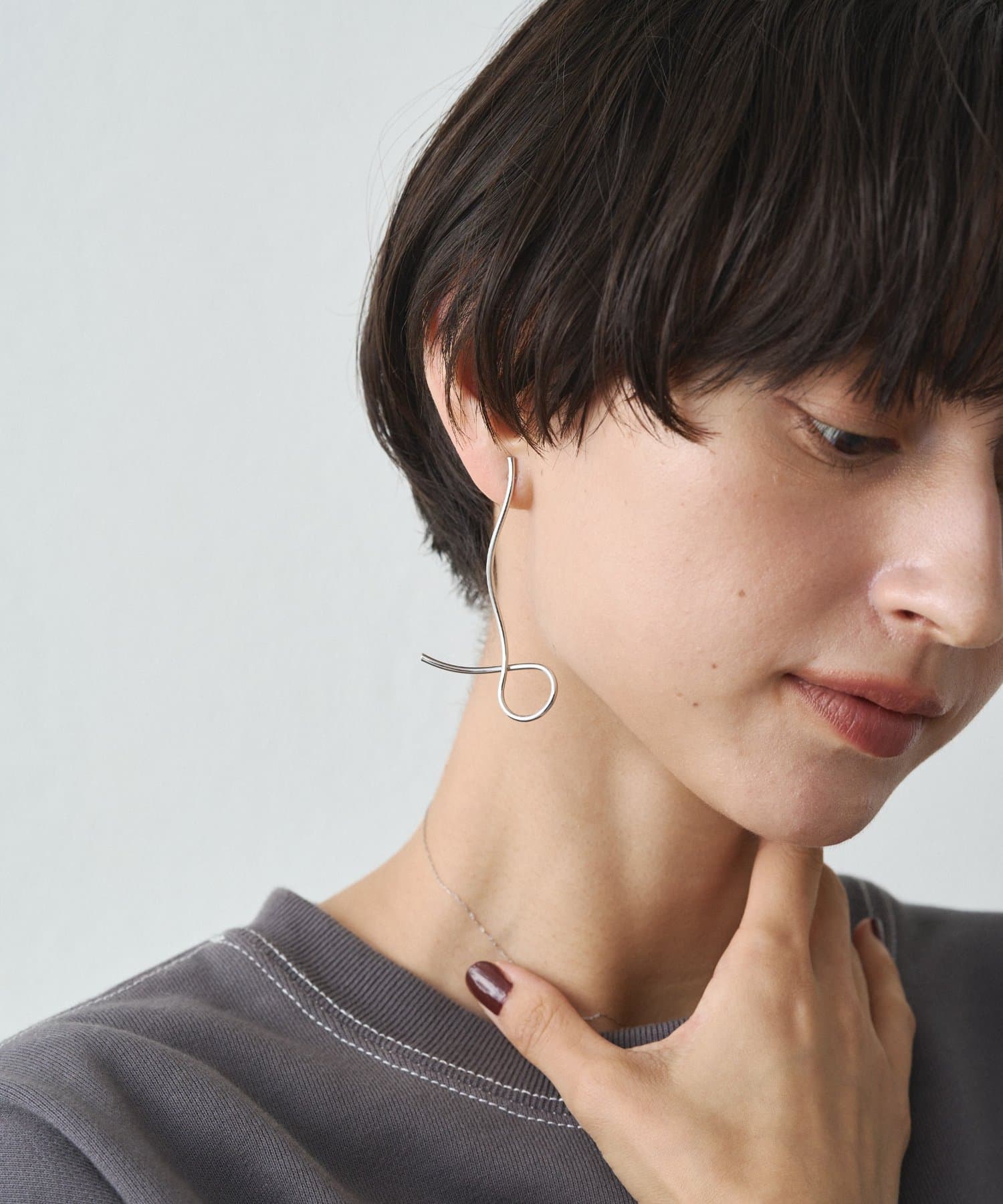 OUTLET(アウトレット) 【Loungedress】【GALENA/ガレナ】ループラインピアス