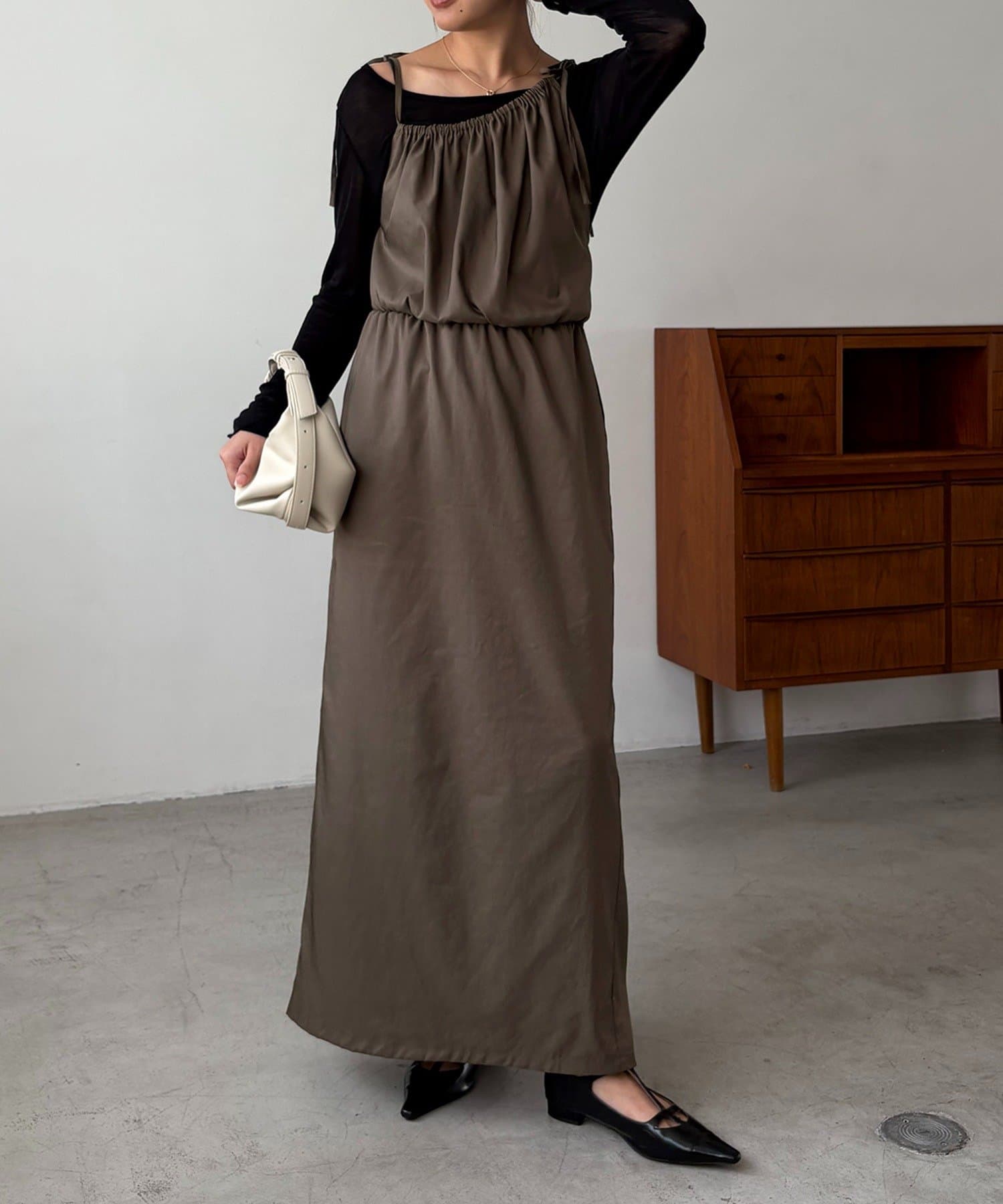 OUTLET(アウトレット) 【CAPRICIEUX LE'MAGE】アシメ2WAYキャミワンピース