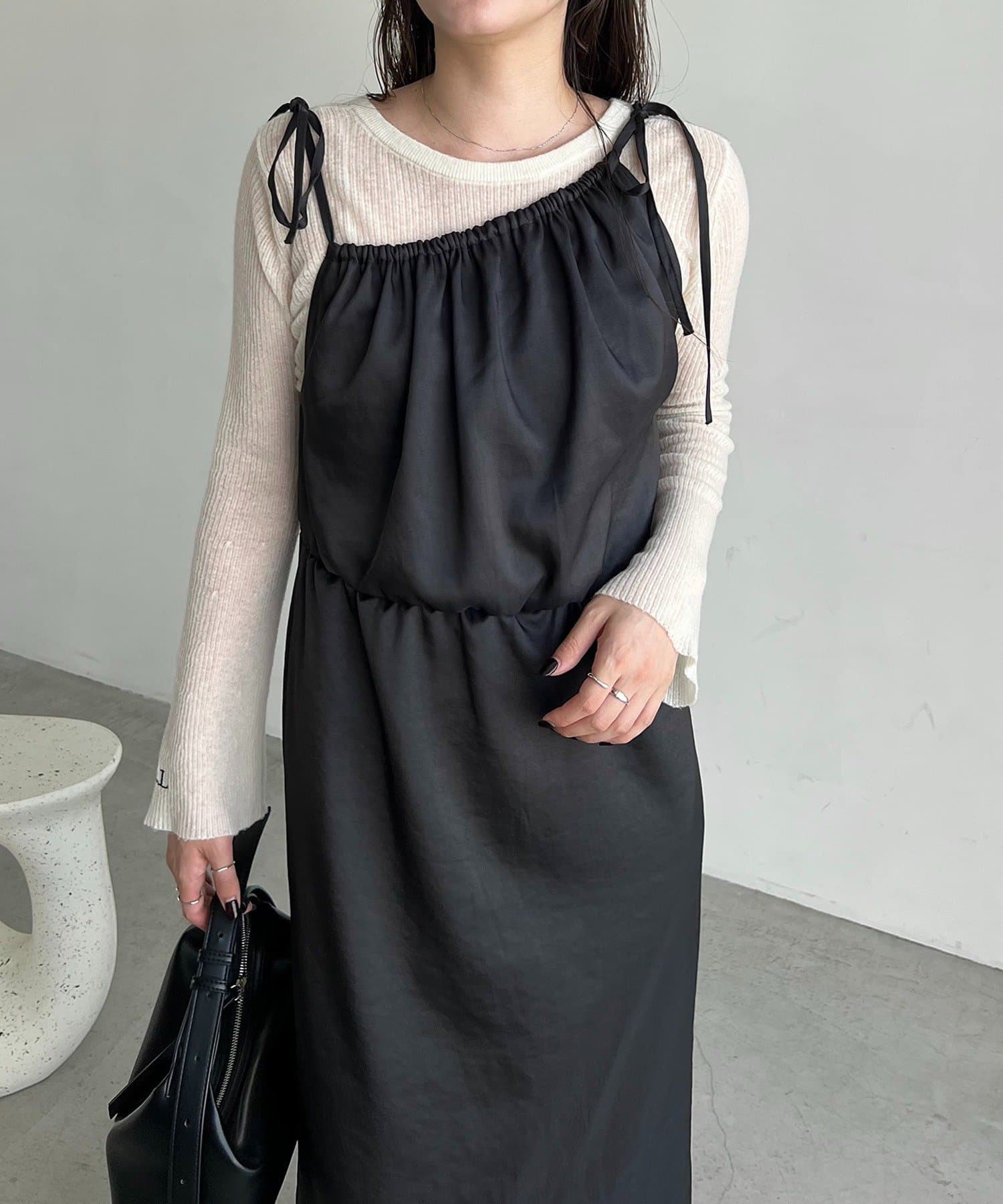 OUTLET(アウトレット) 【CAPRICIEUX LE'MAGE】アシメ2WAYキャミワンピース