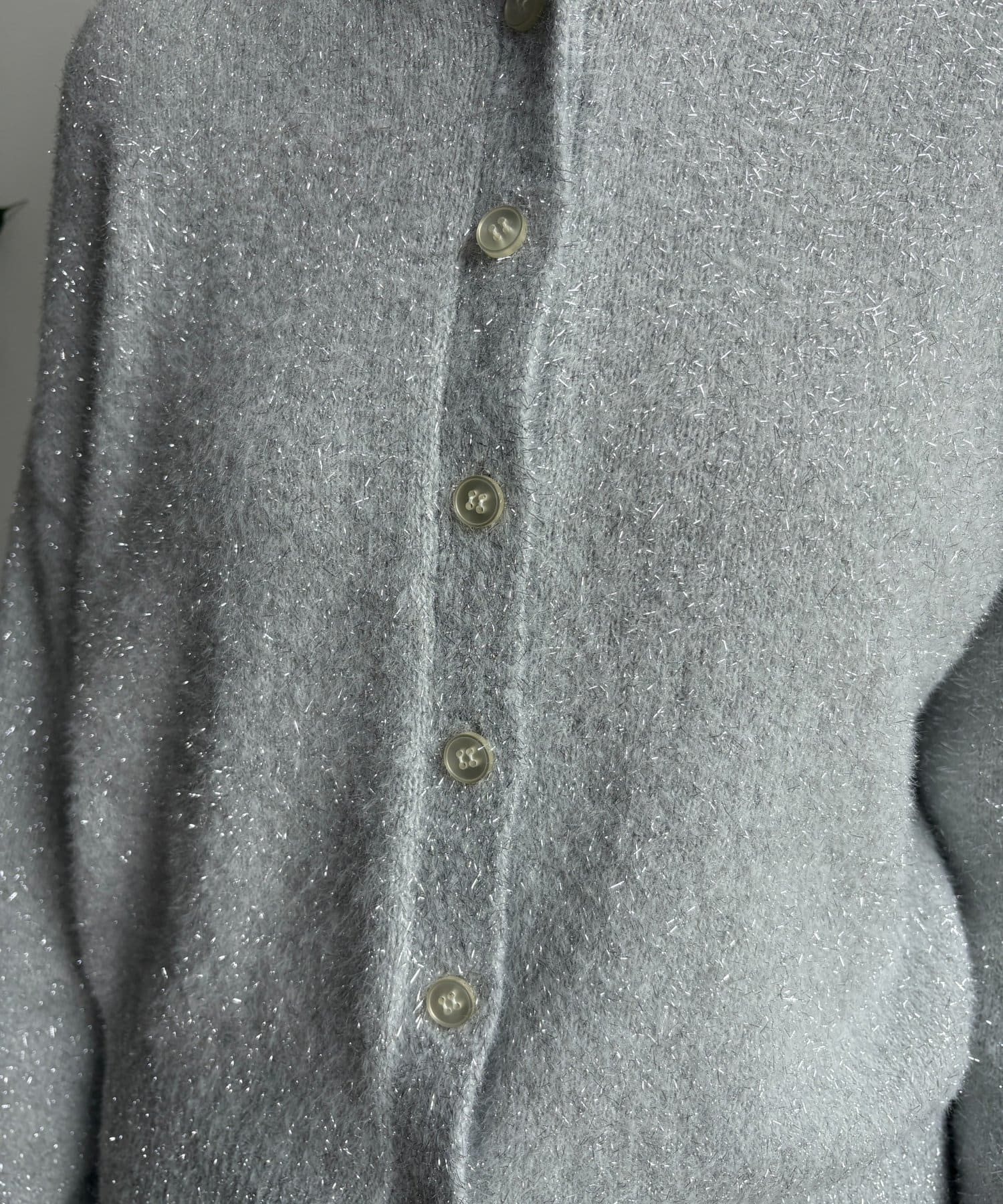 OUTLET(アウトレット) 【DouDou】ラメ前後2WAYカーディガン