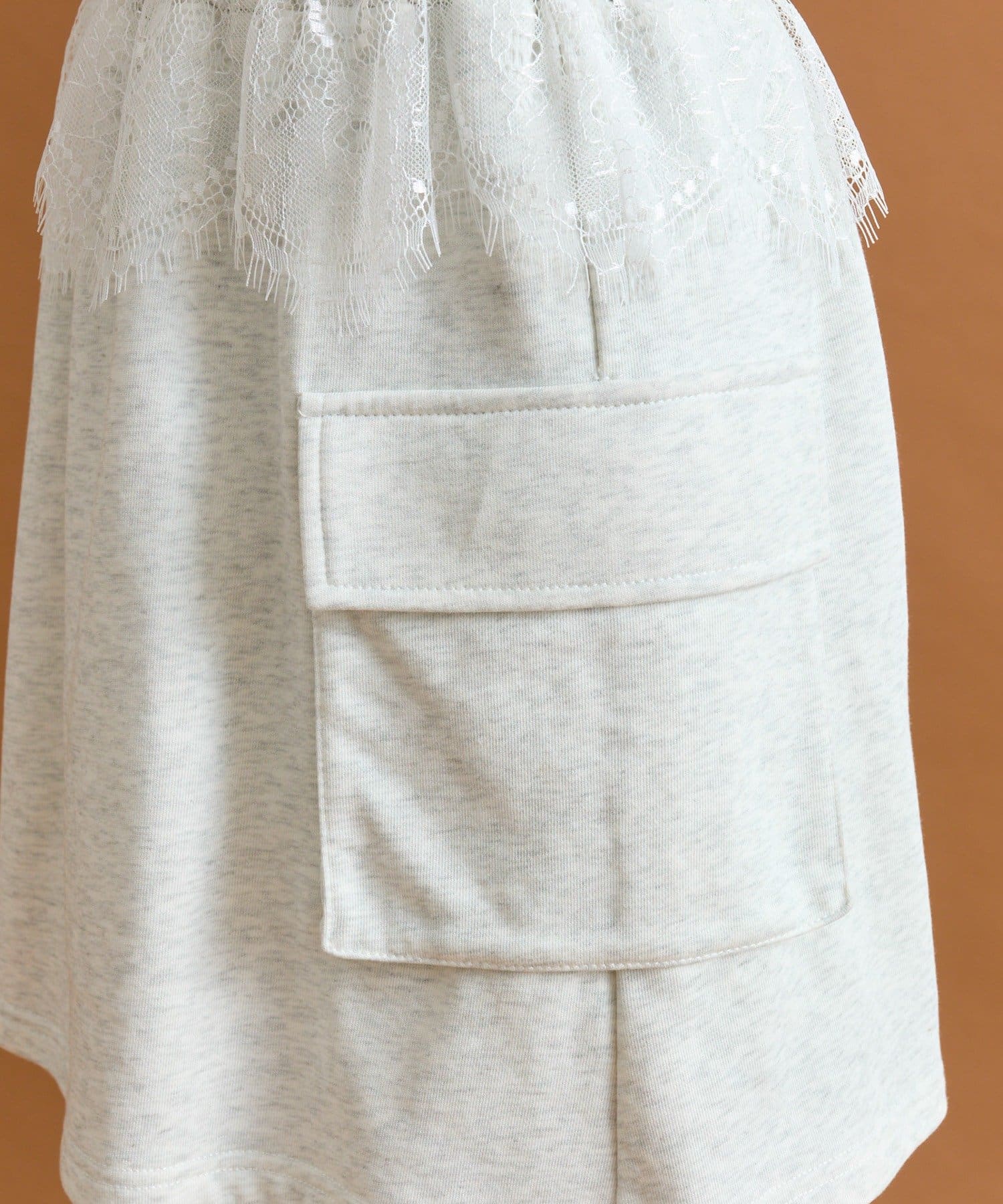 OUTLET(アウトレット) 【mystic】ウエストレーススウェットミニスカート