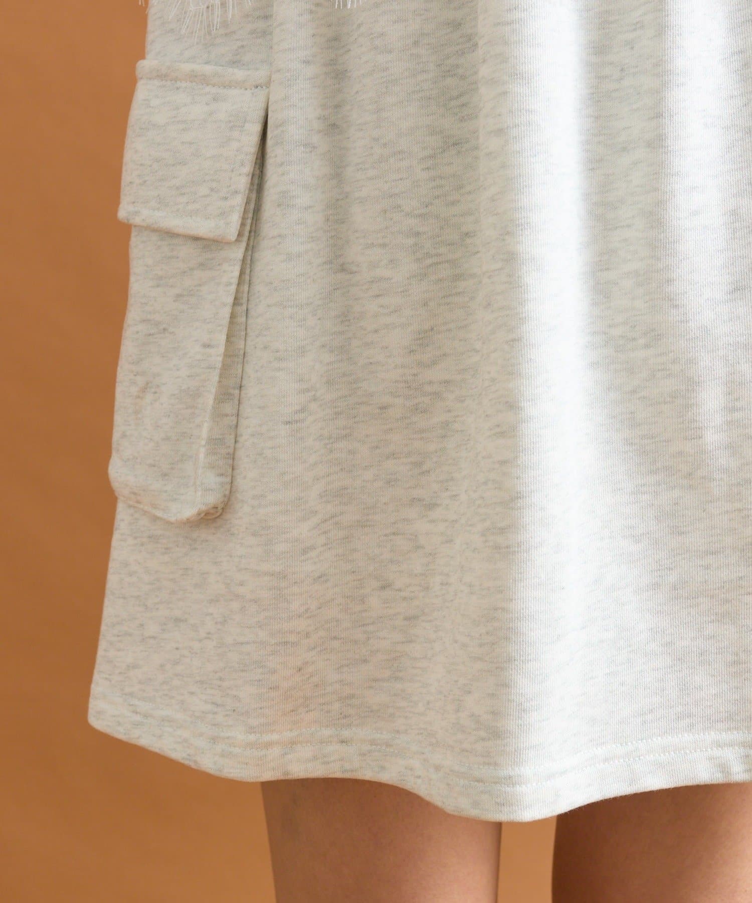 OUTLET(アウトレット) 【mystic】ウエストレーススウェットミニスカート