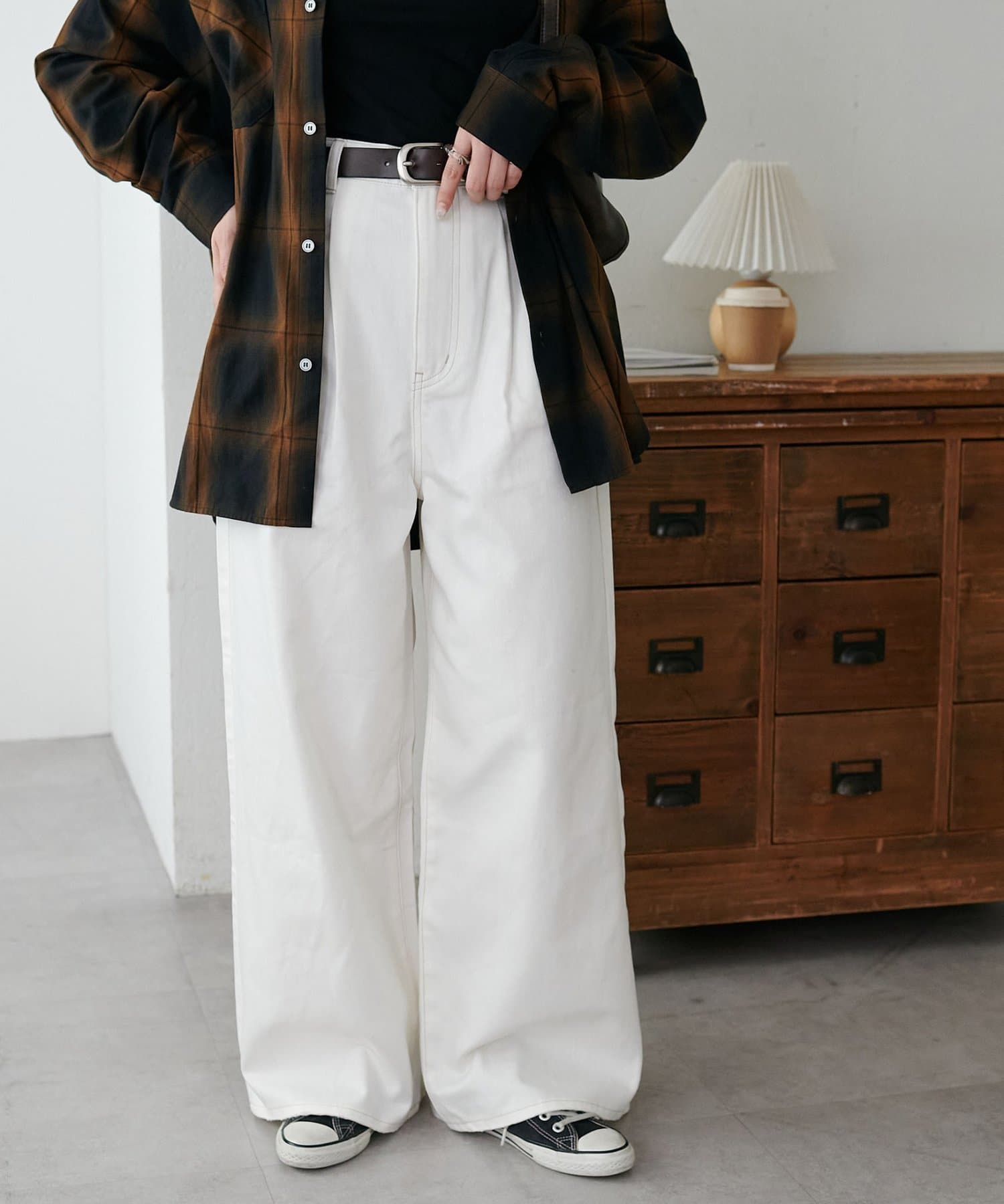 OUTLET(アウトレット) 【Discoat】撥水加工ホワイトデニムパンツ