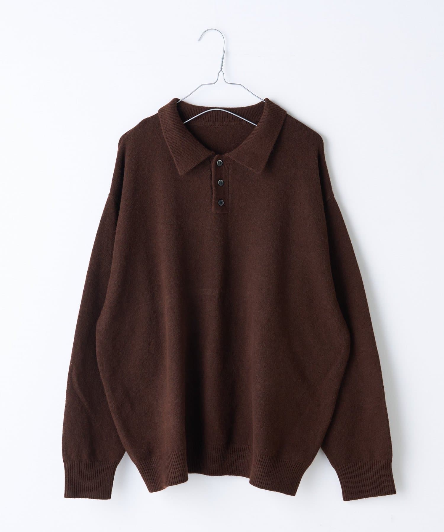 OUTLET(アウトレット) 【Kastane】ブラッシュド ヤーン ニットポロシャツ