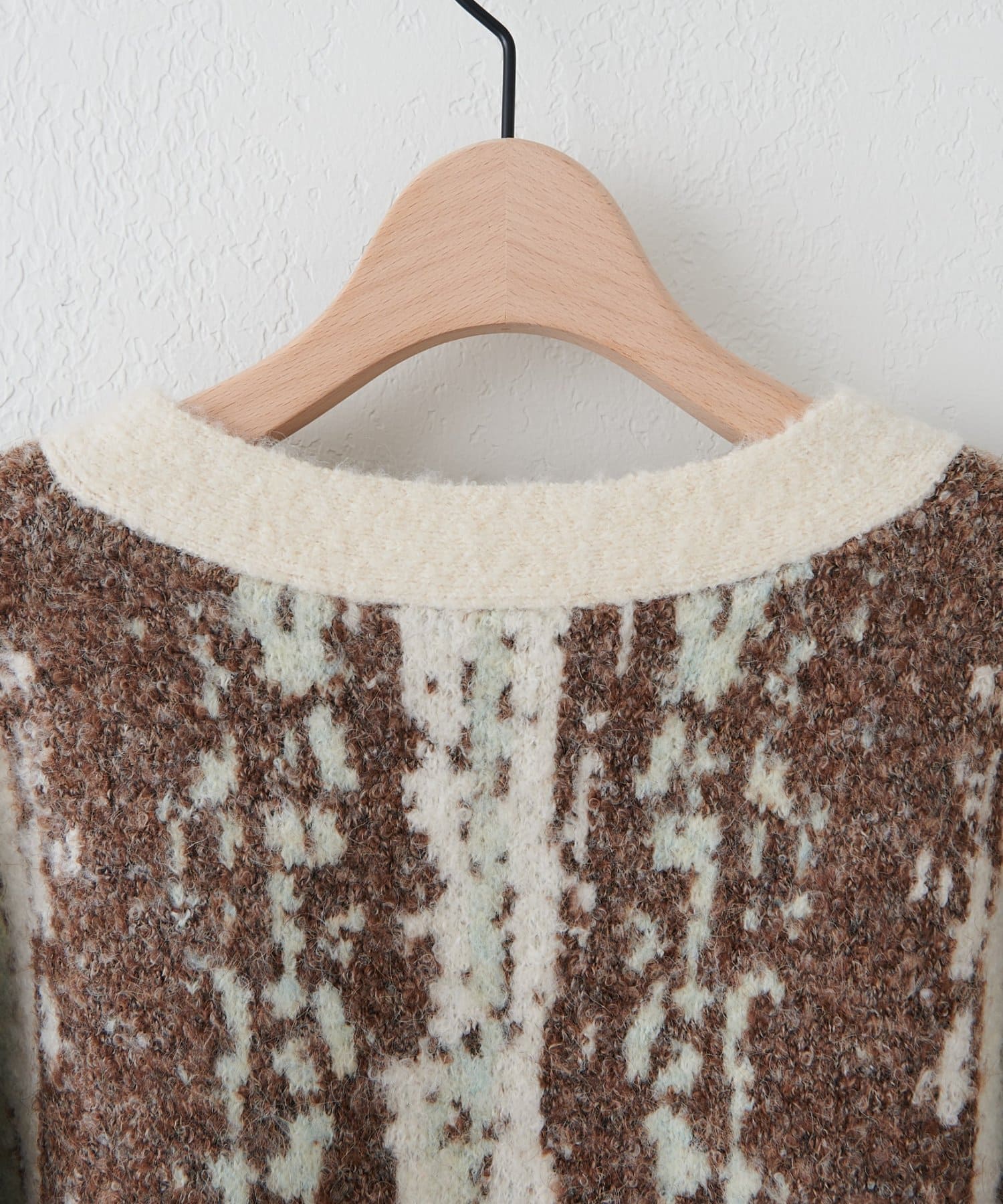 OUTLET(アウトレット) 【Discoat】ジャガードオーバーカーディガン