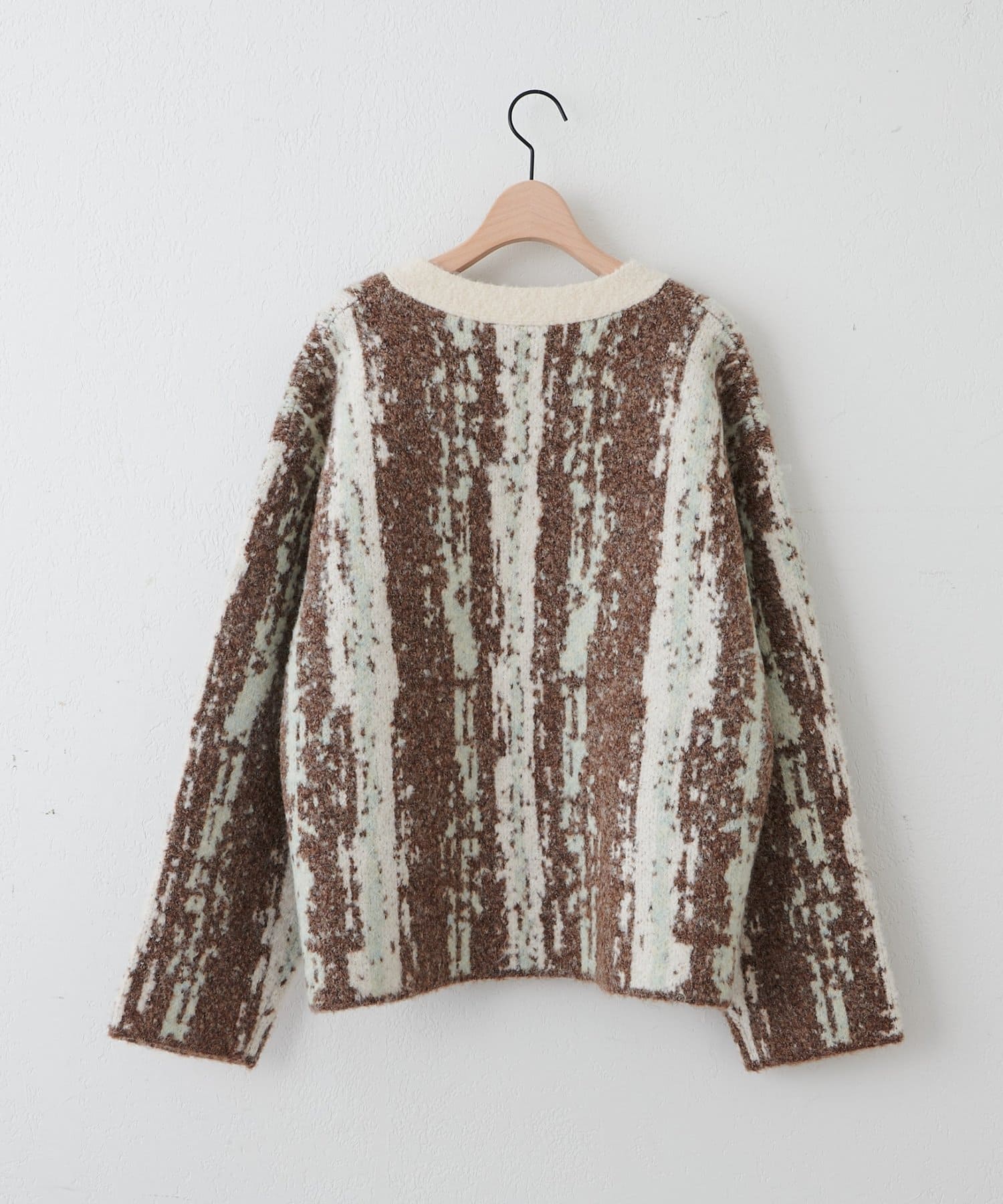 OUTLET(アウトレット) 【Discoat】ジャガードオーバーカーディガン