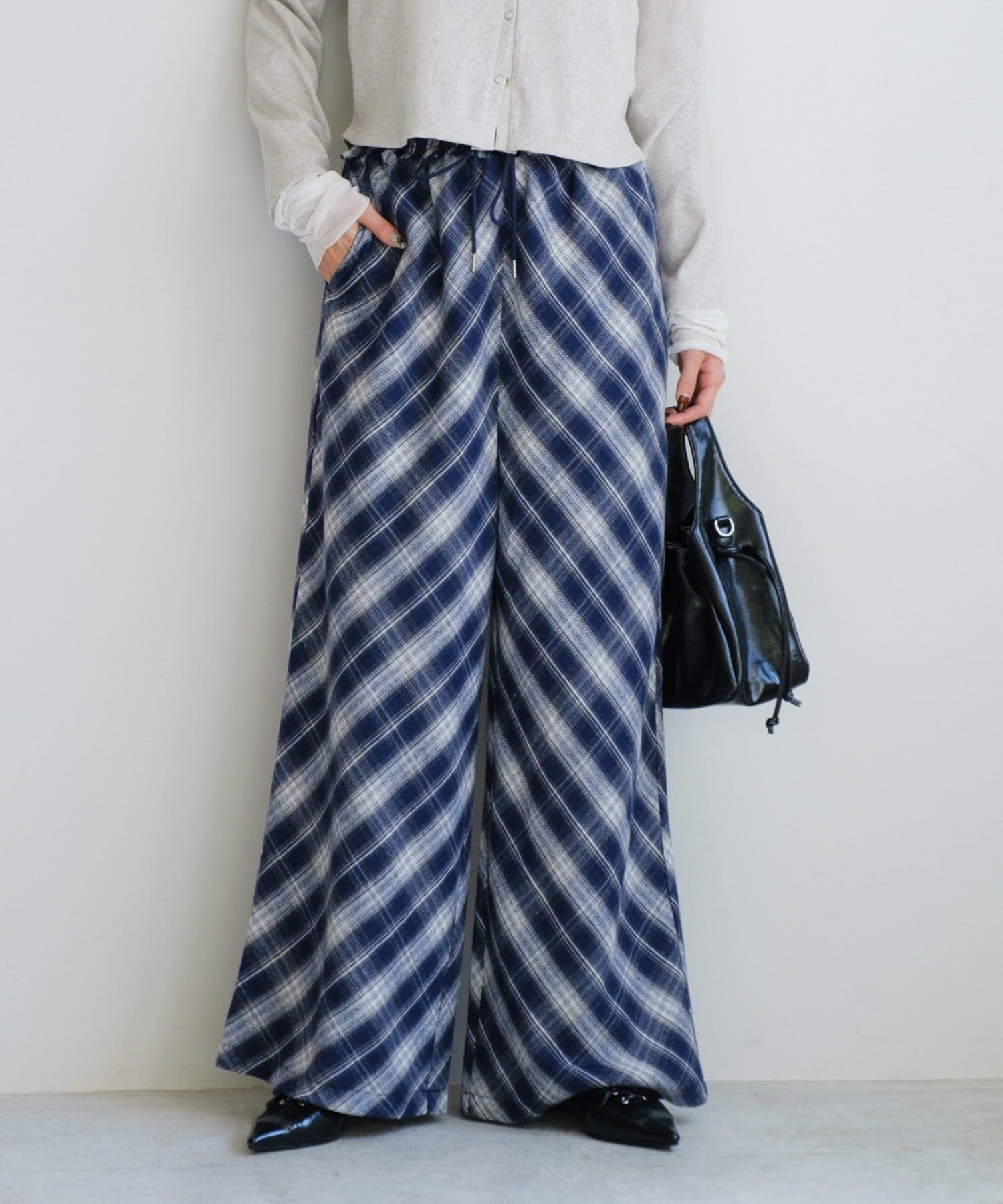 OUTLET(アウトレット) 【Kastane】ネルチェックイージーパンツ