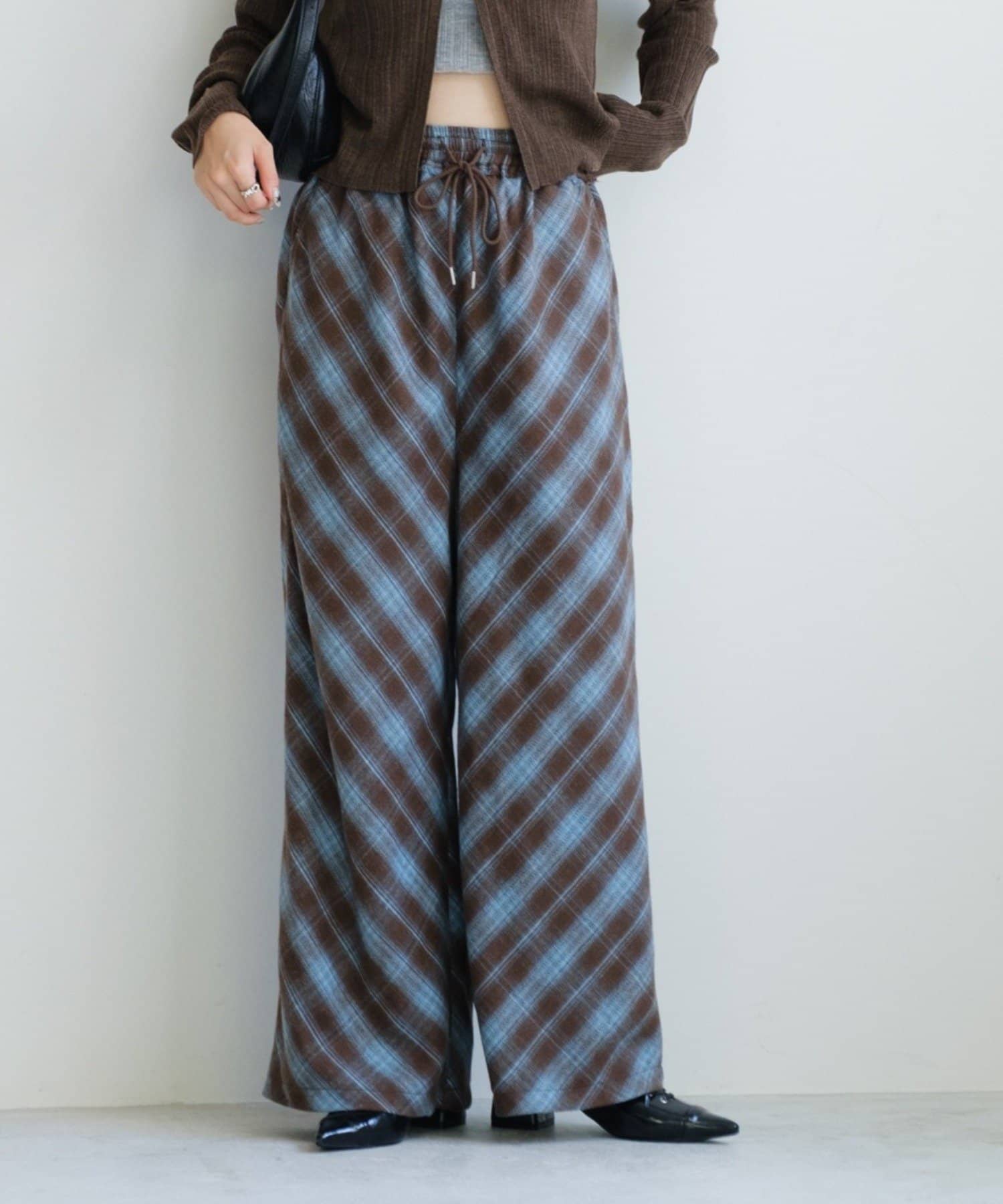 OUTLET(アウトレット) 【Kastane】ネルチェックイージーパンツ