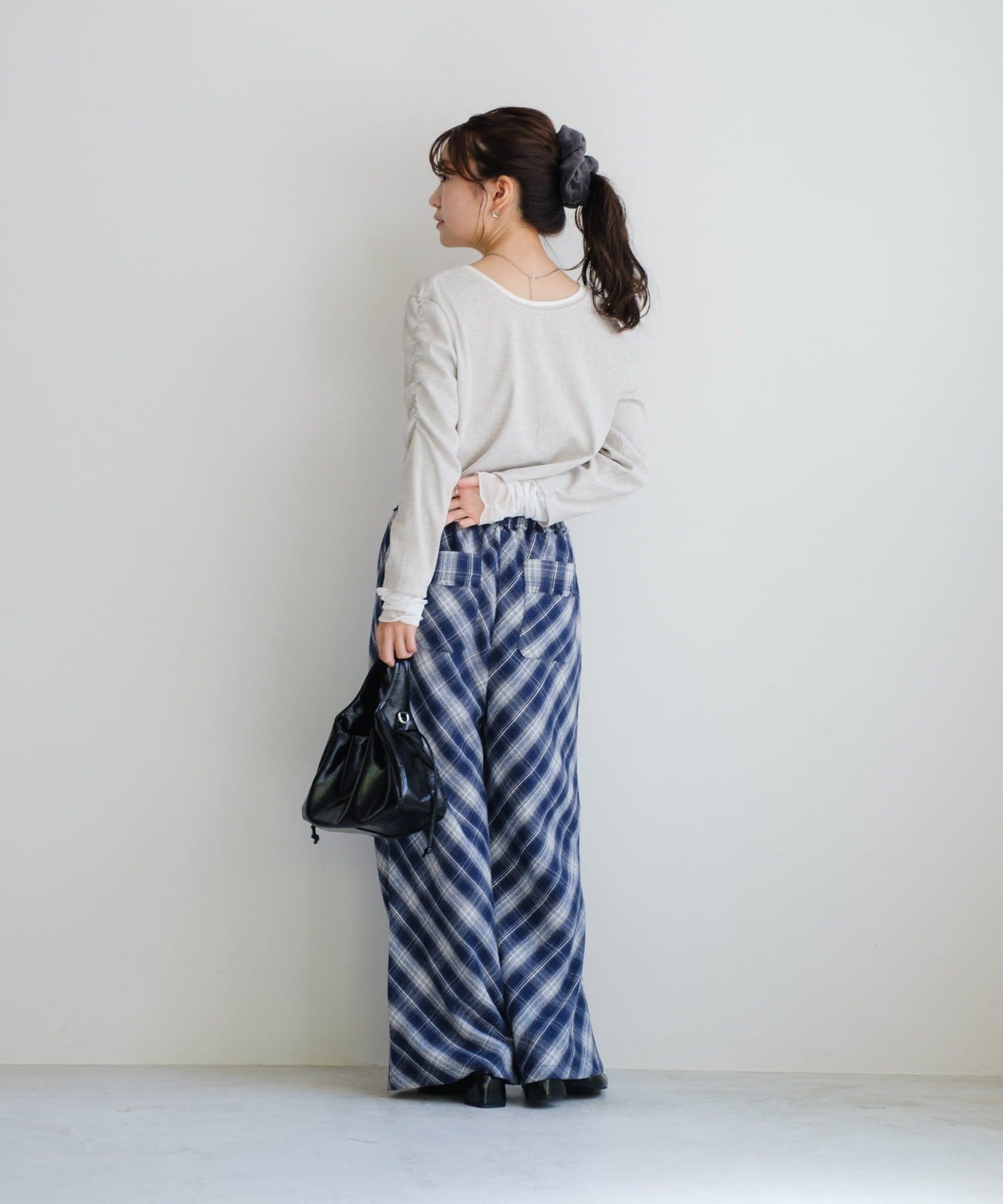 OUTLET(アウトレット) 【Kastane】ネルチェックイージーパンツ