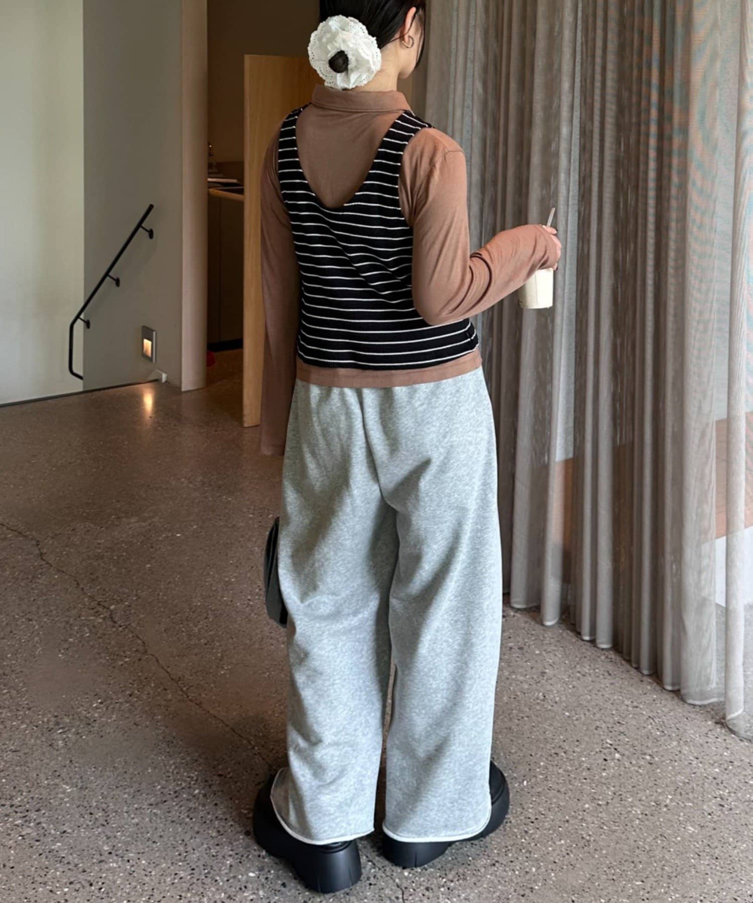 OUTLET(アウトレット) 【CIAOPANIC TYPY】ボーダータンクレイヤード襟付きシアーカットシャツ