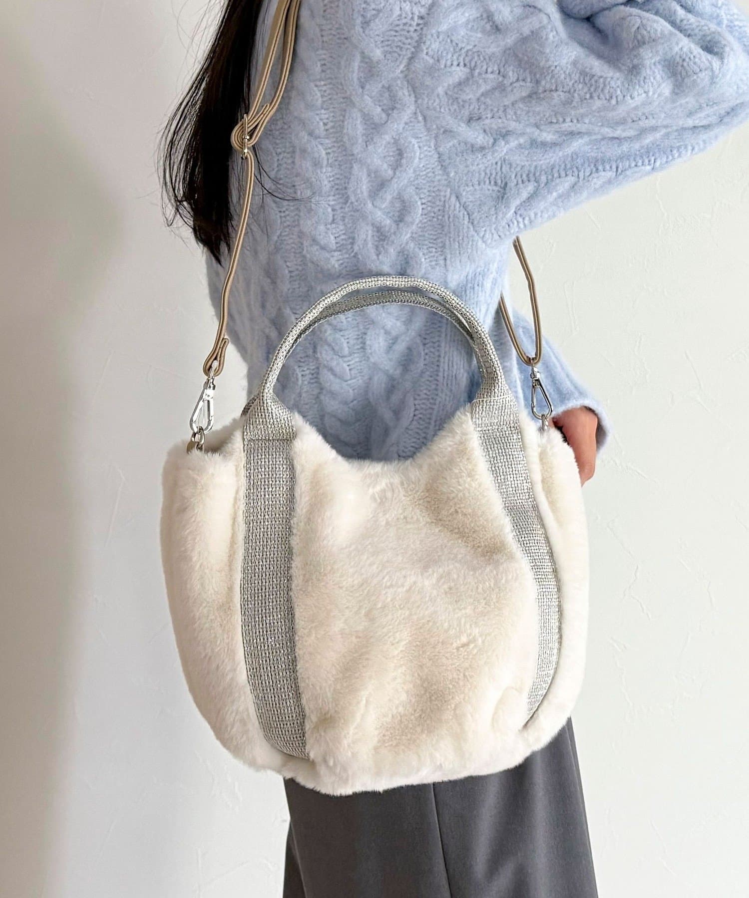 FREDY & GLOSTER(フレディ アンド グロスター) ラメテープ2WAYエコファートートバッグ