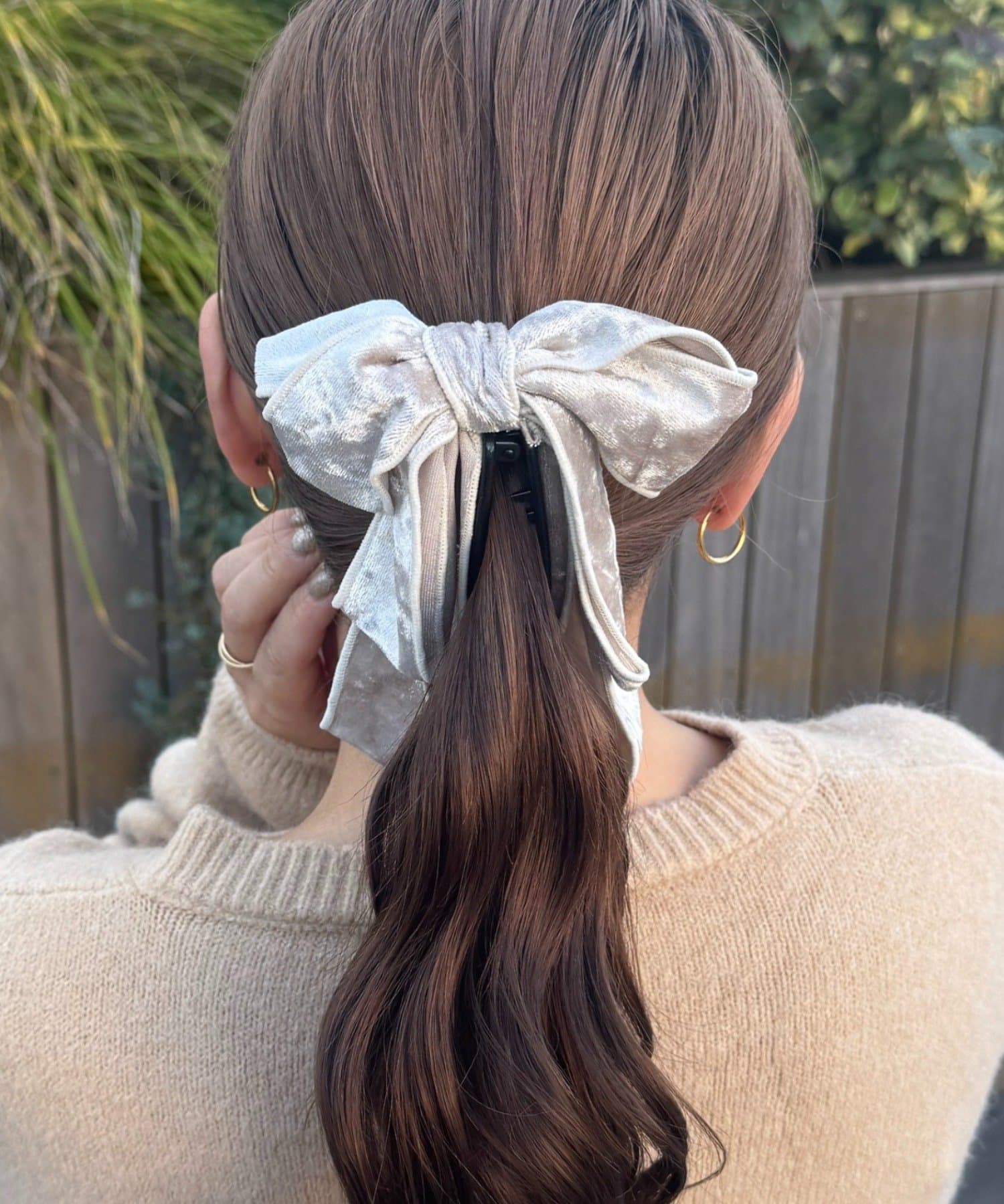 Lattice(ラティス) 【12/1 11:00~販売開始】【keeco企画】ベロアリボンバナナクリップ