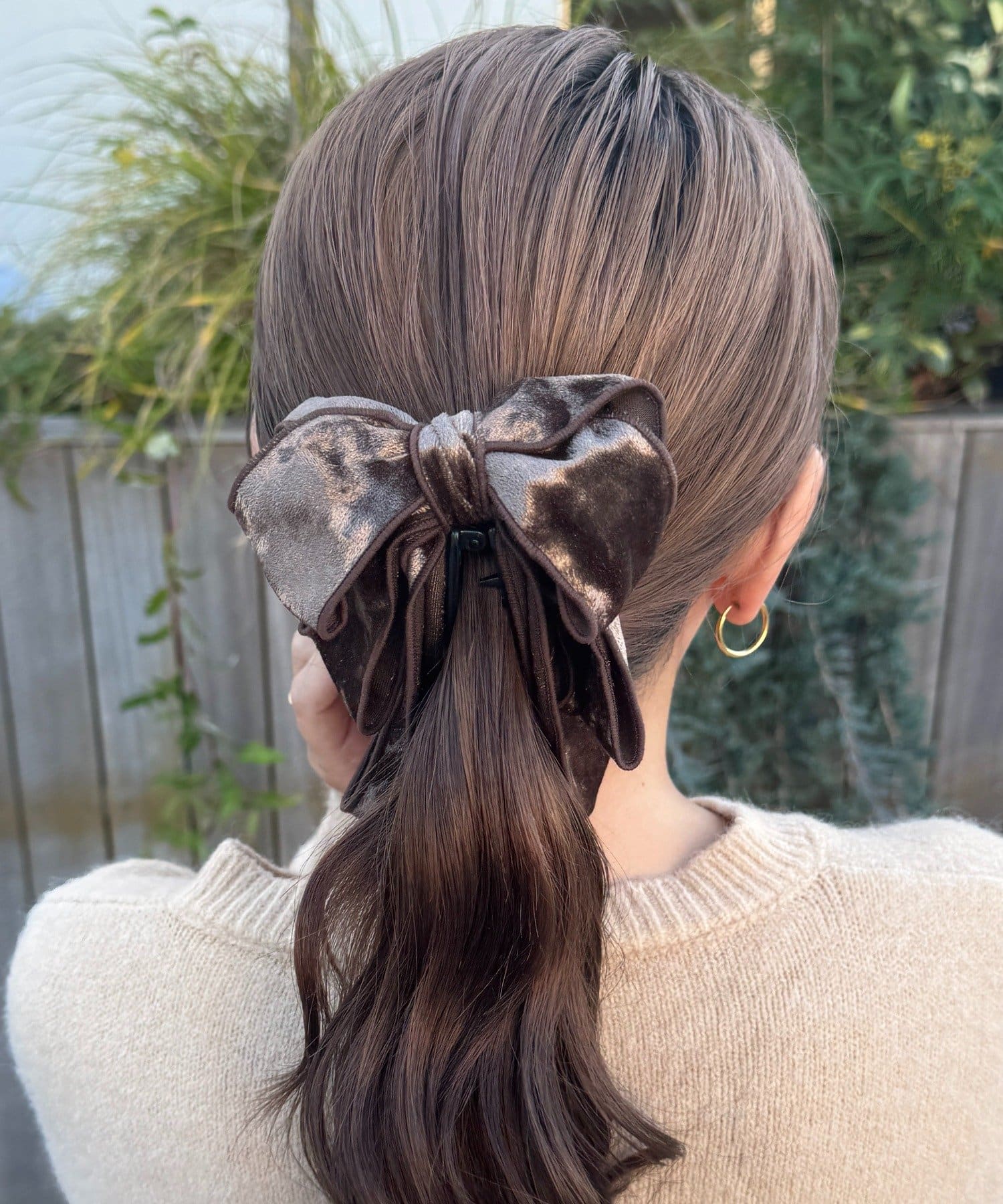 Lattice(ラティス) 【12/1 11:00~販売開始】【keeco企画】ベロアリボンバナナクリップ