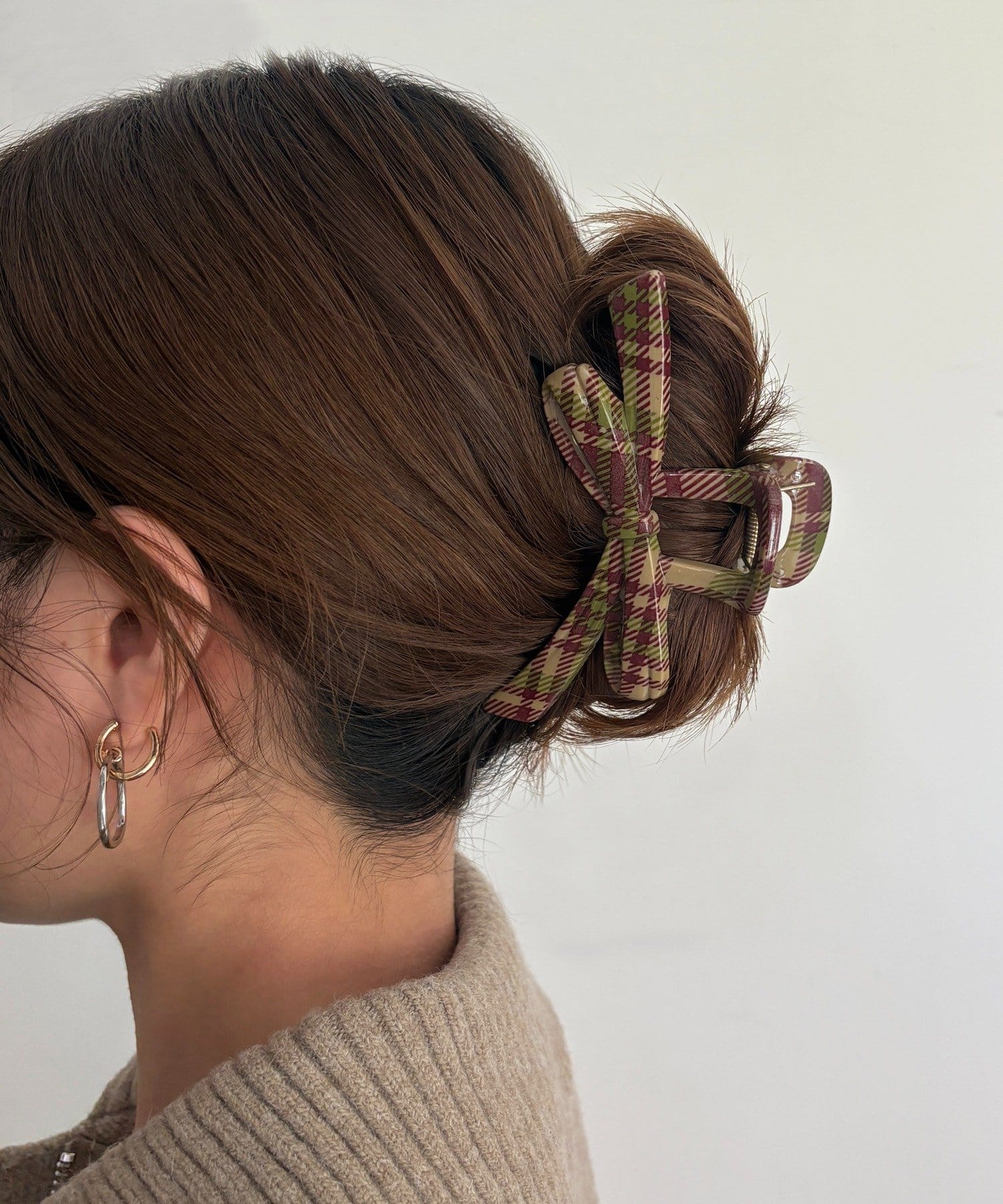 Lattice(ラティス) リボンチェッククリップ