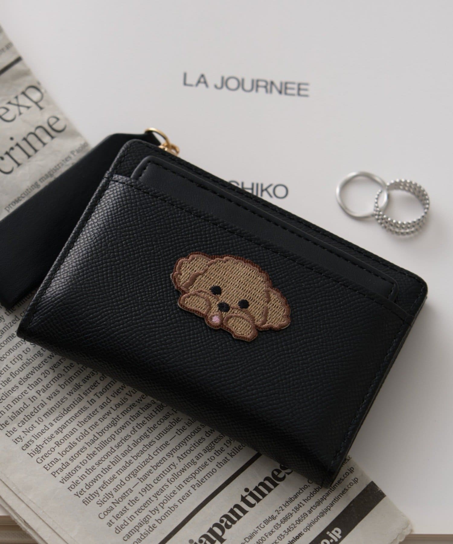 Remind me and forever(リマインドミーアンドフォーエバー) 【WEB限定】カードケース付、犬刺繍ウォレット