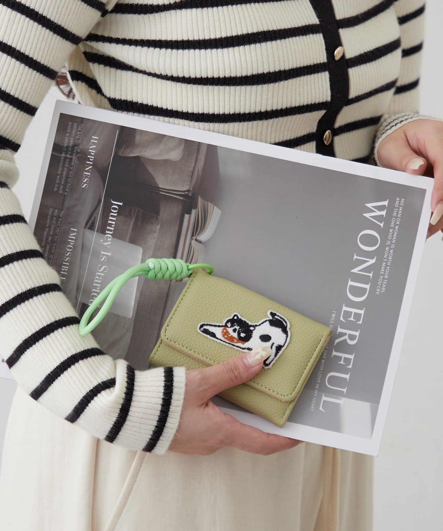 Remind me and forever(リマインドミーアンドフォーエバー) 【WEB限定】ストラップ付ネコ刺繍カードケース