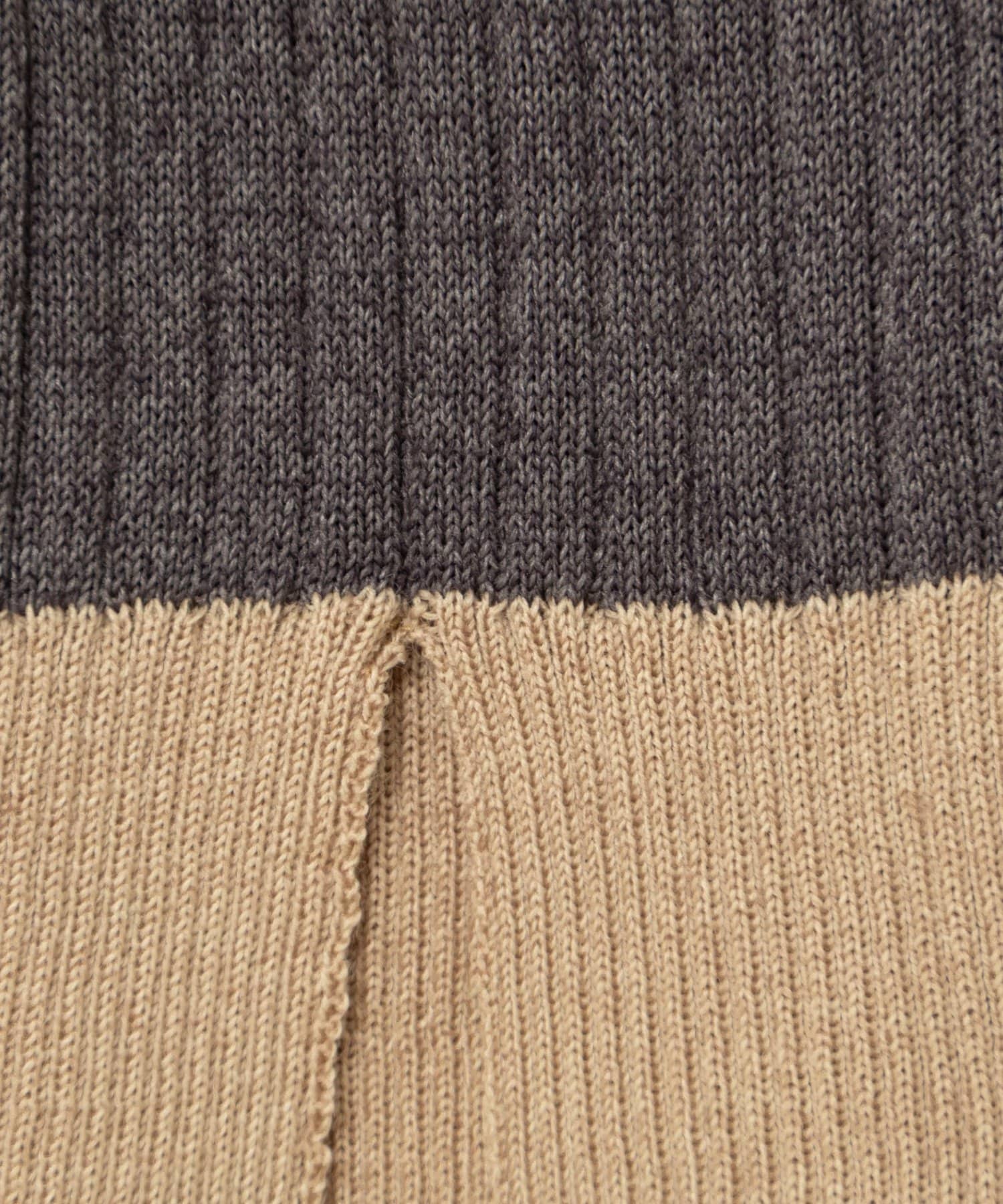 NOLLEY'S(ノーリーズ) 《手洗い可能》ウール混ワイドリブ袖口配色ロングワンピース