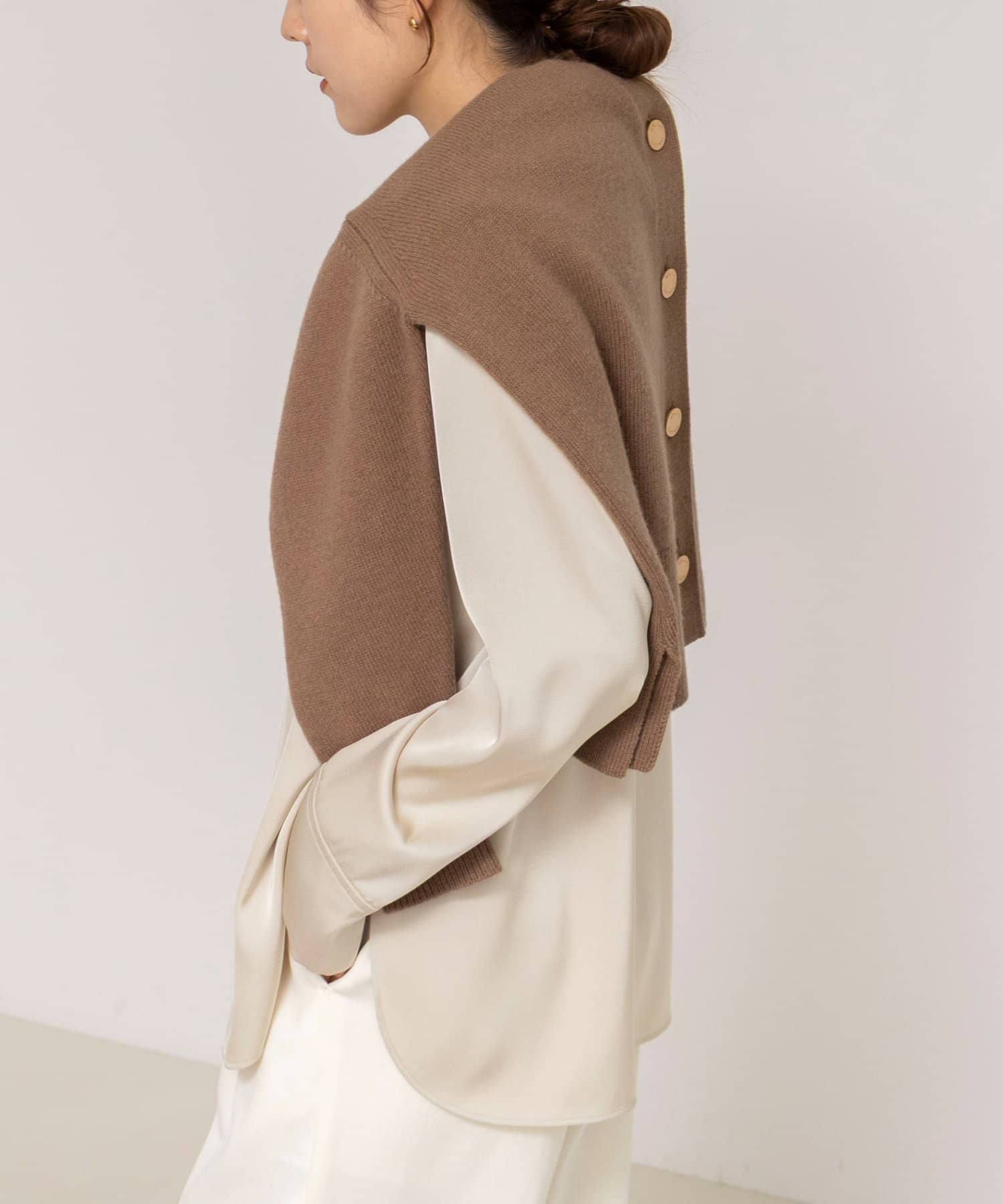 NOLLEY'S(ノーリーズ) ウォッシャブルNEWオトナサテン襟付きブラウス