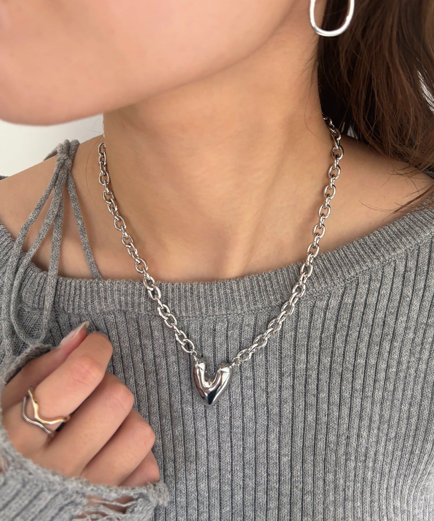 Lattice(ラティス) ハートチェーンネックレス