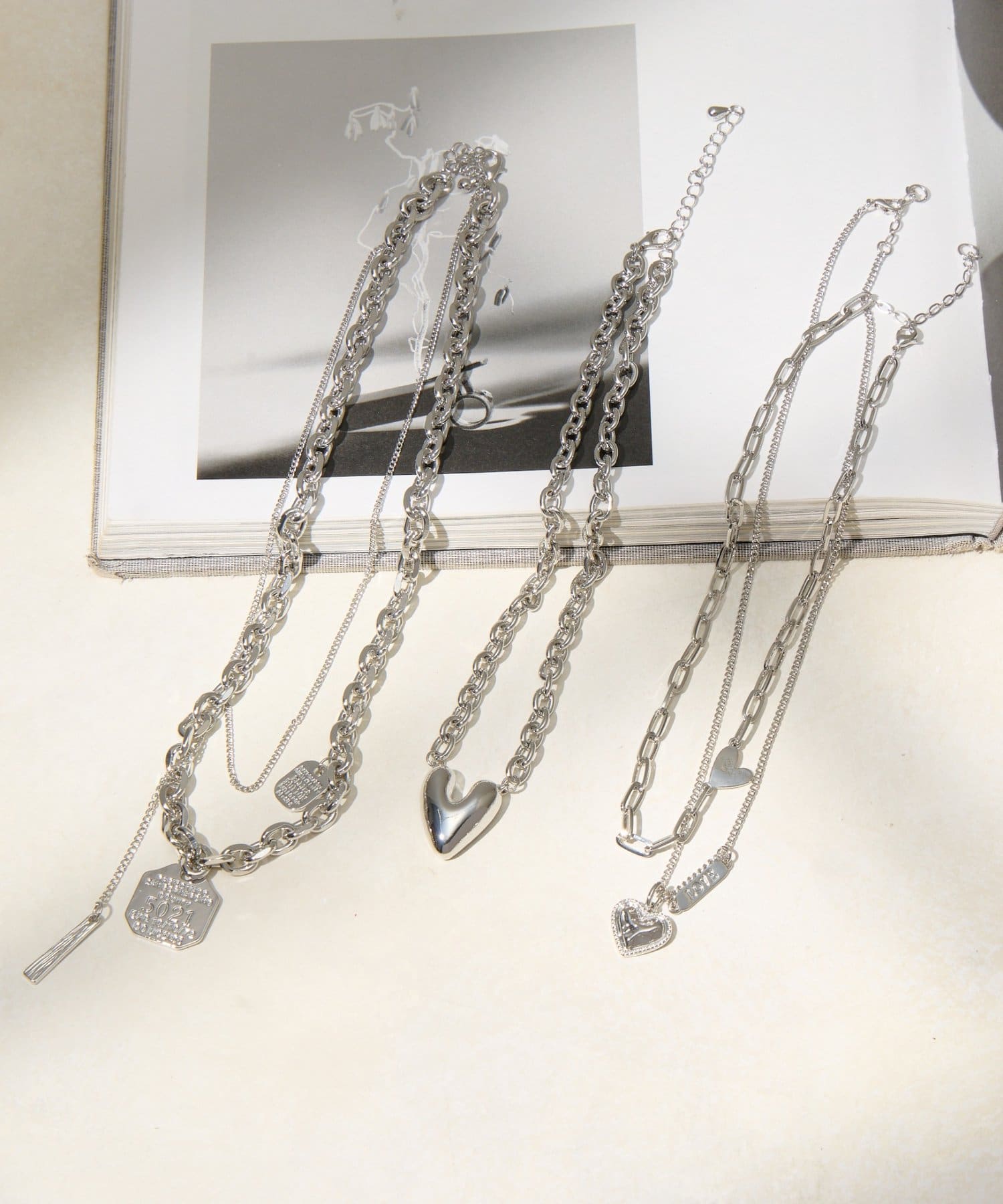 Lattice(ラティス) ハートチェーンネックレス