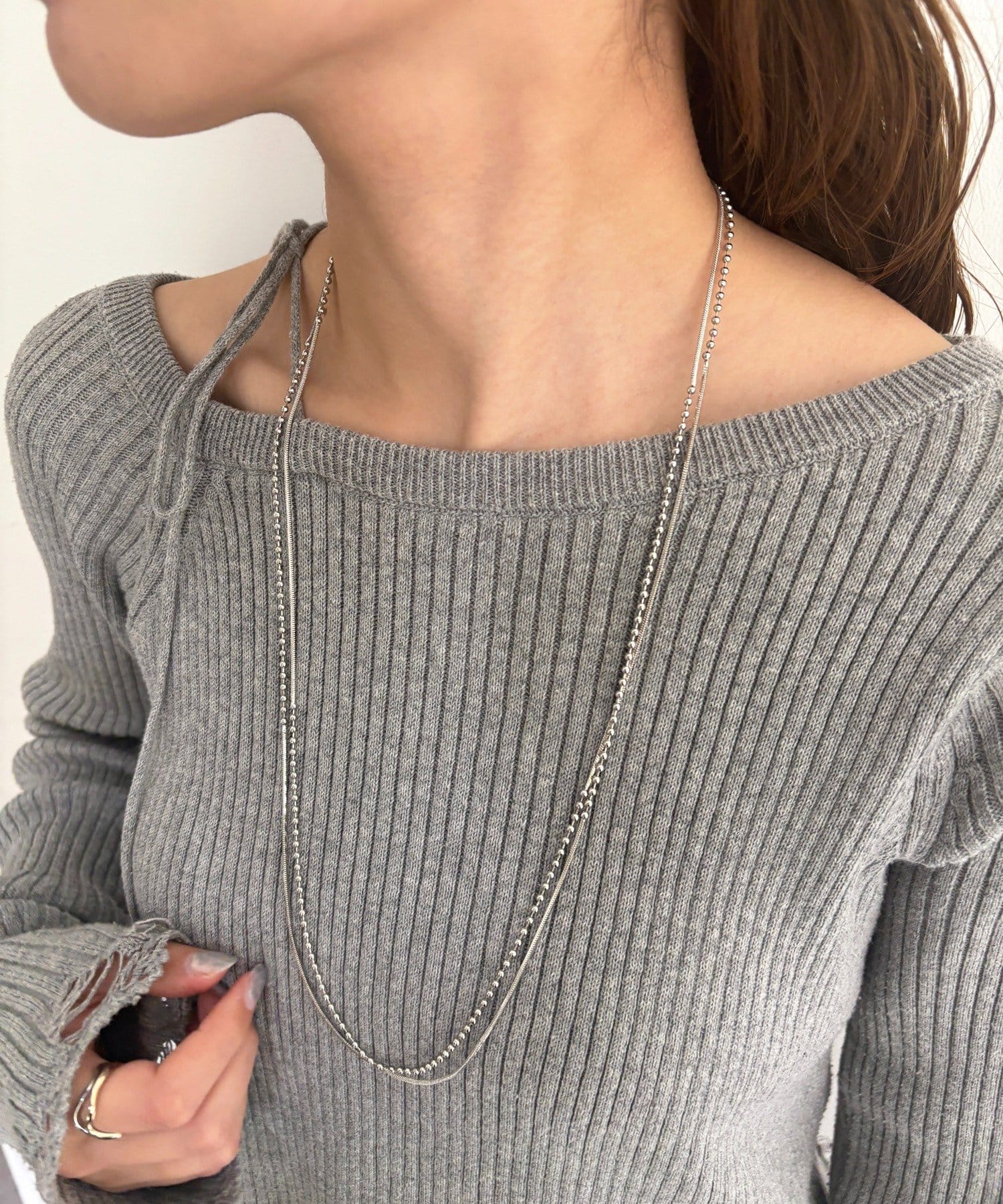 Lattice(ラティス) ロングチェーンネックレスセット(2P)