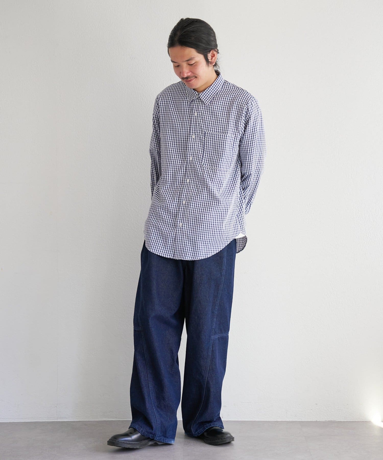 Kastane(カスタネ) 【ユニセックス】BM ストライプラウンドシャツ