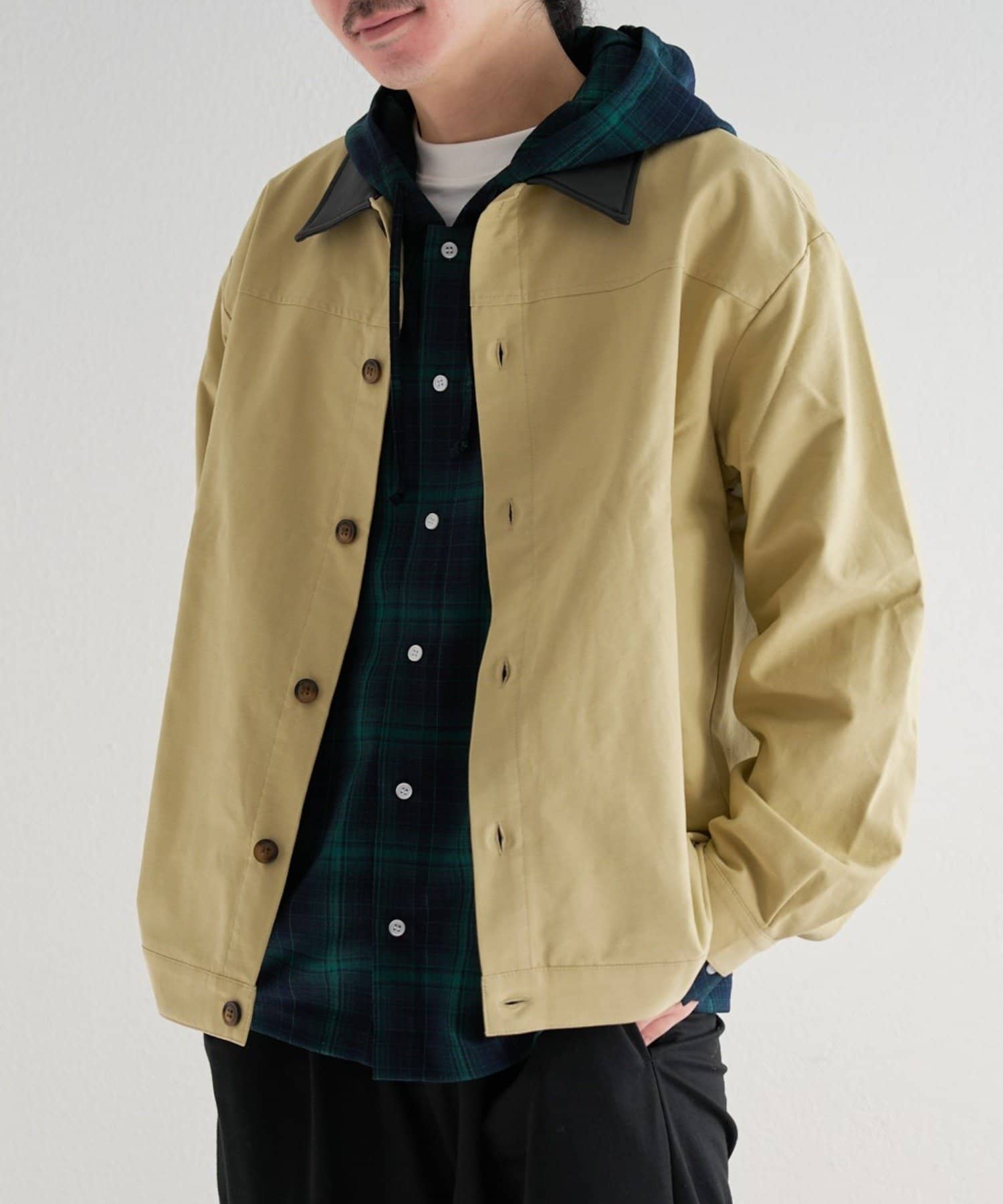 Kastane(カスタネ) 【ユニセックス】BM 襟レザーブルゾン