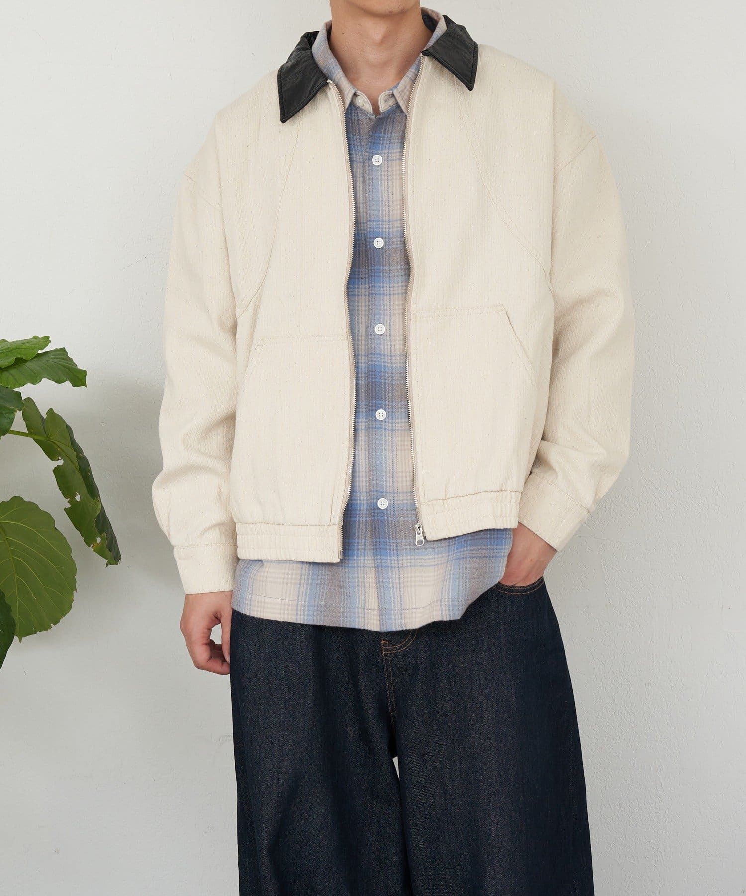 CIAOPANIC(チャオパニック) 襟切替コットンツイードジャケット