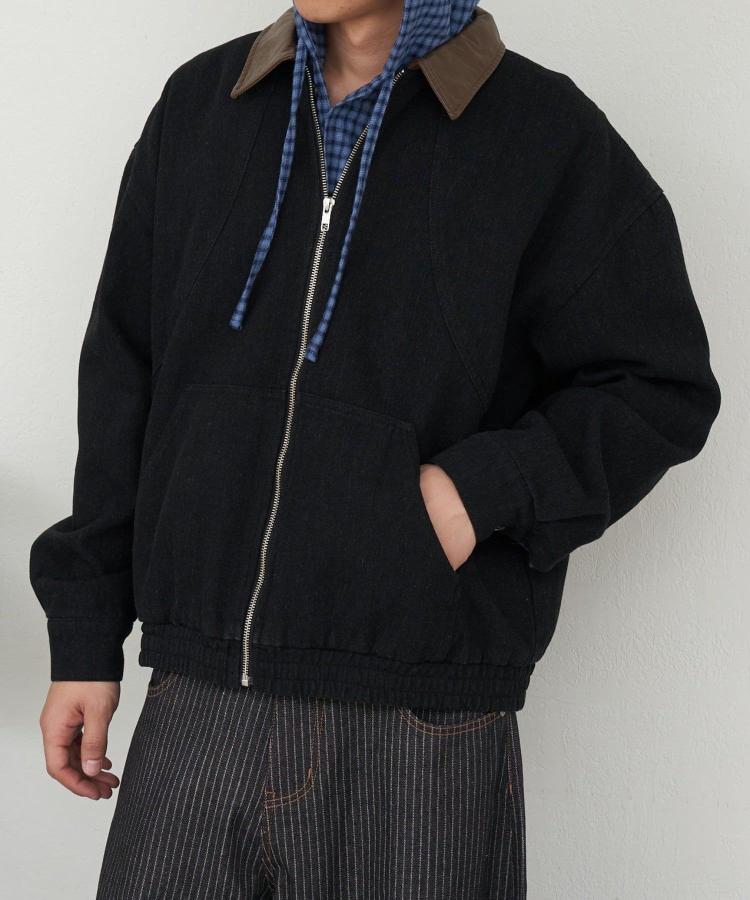 CIAOPANIC(チャオパニック) 襟切替コットンツイードジャケット