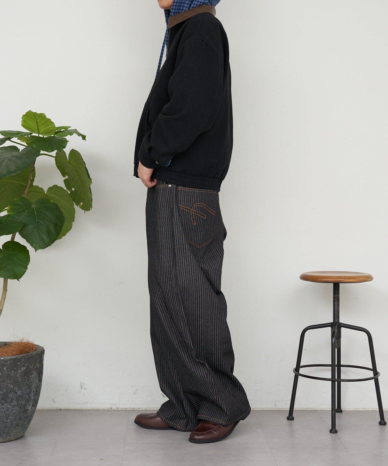 CIAOPANIC(チャオパニック) 襟切替コットンツイードジャケット