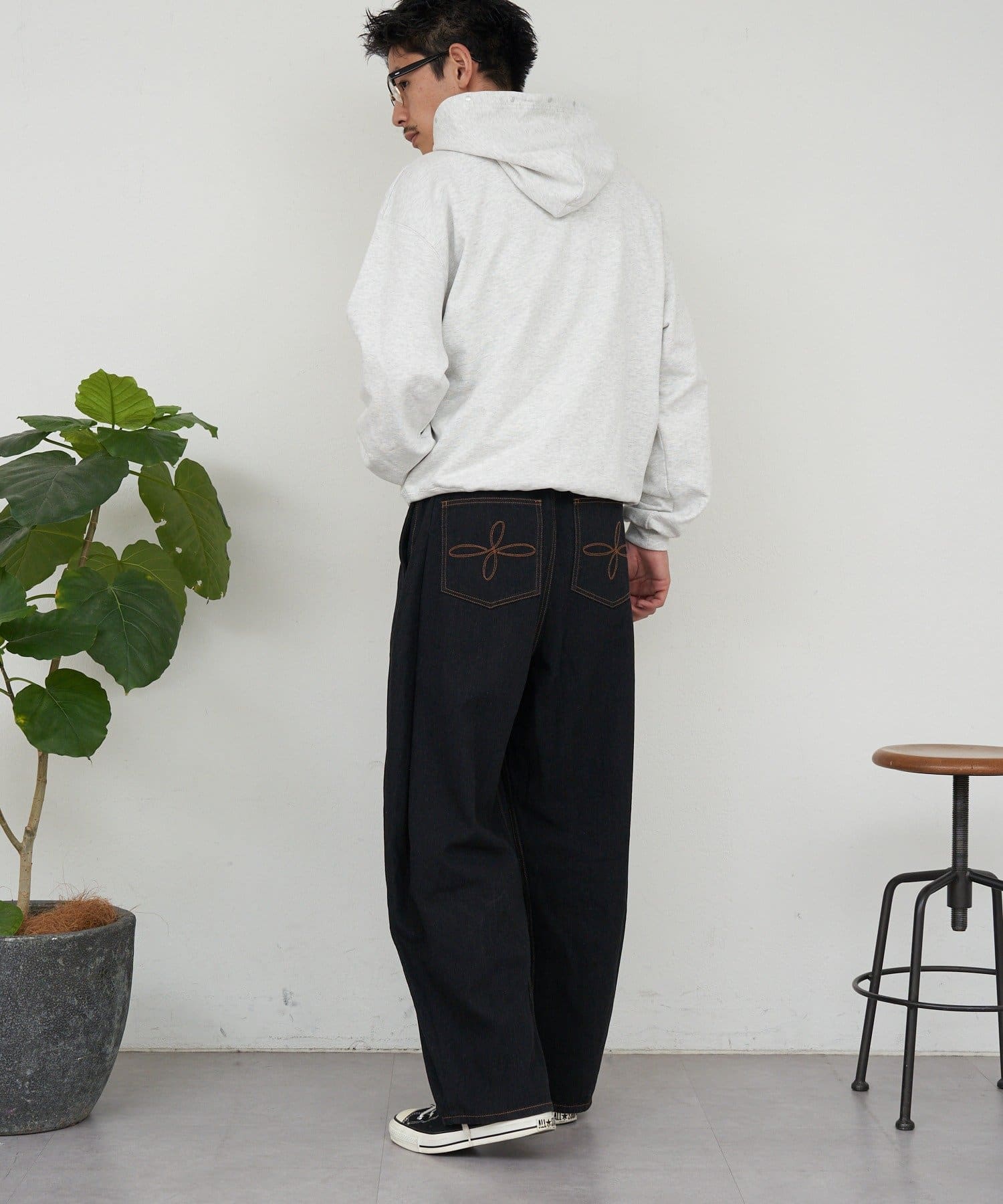 CIAOPANIC(チャオパニック) サイドタックコットンツイードパンツ