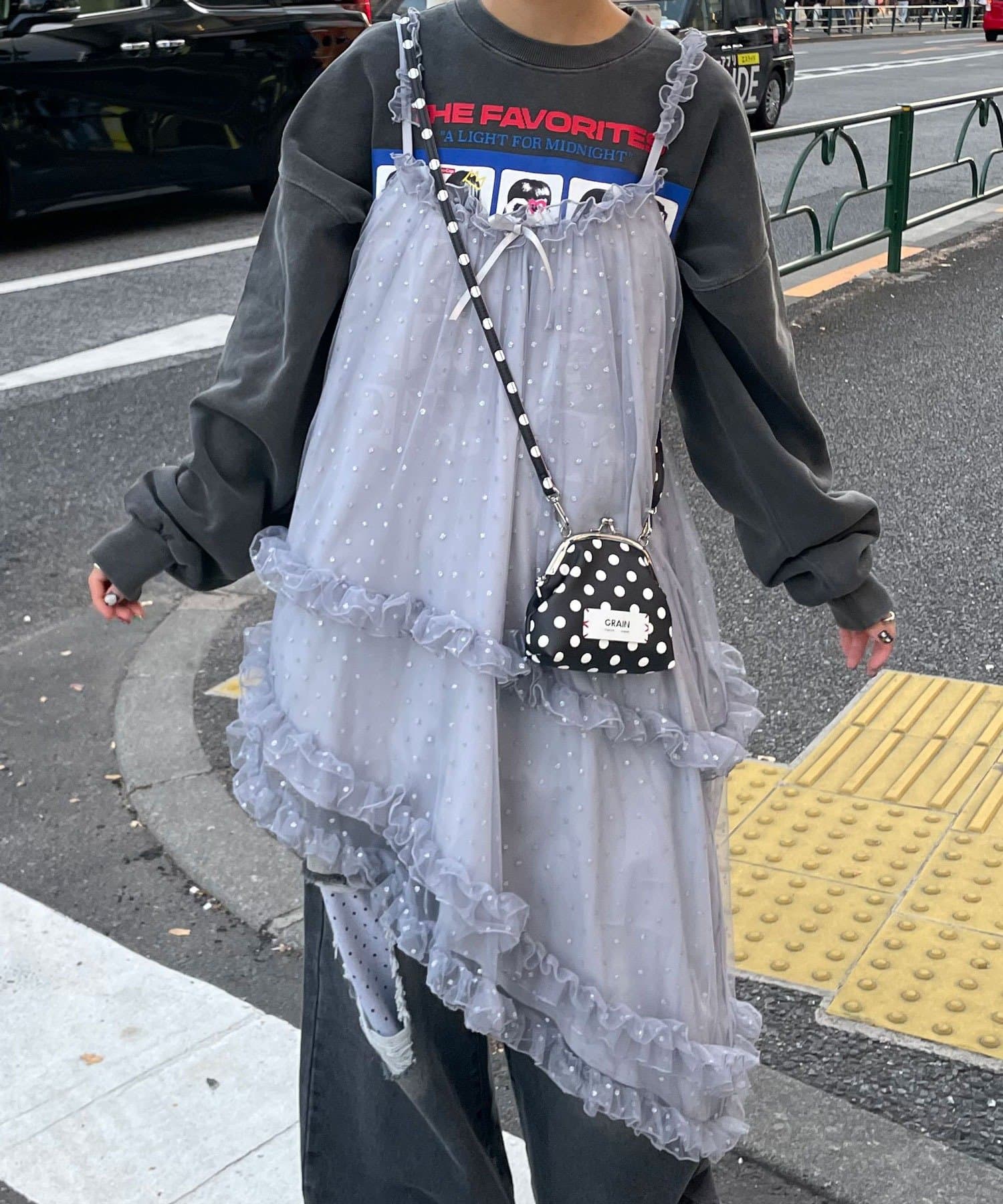 CIAOPANIC(チャオパニック) ラメドットチュールチュニックキャミワンピース