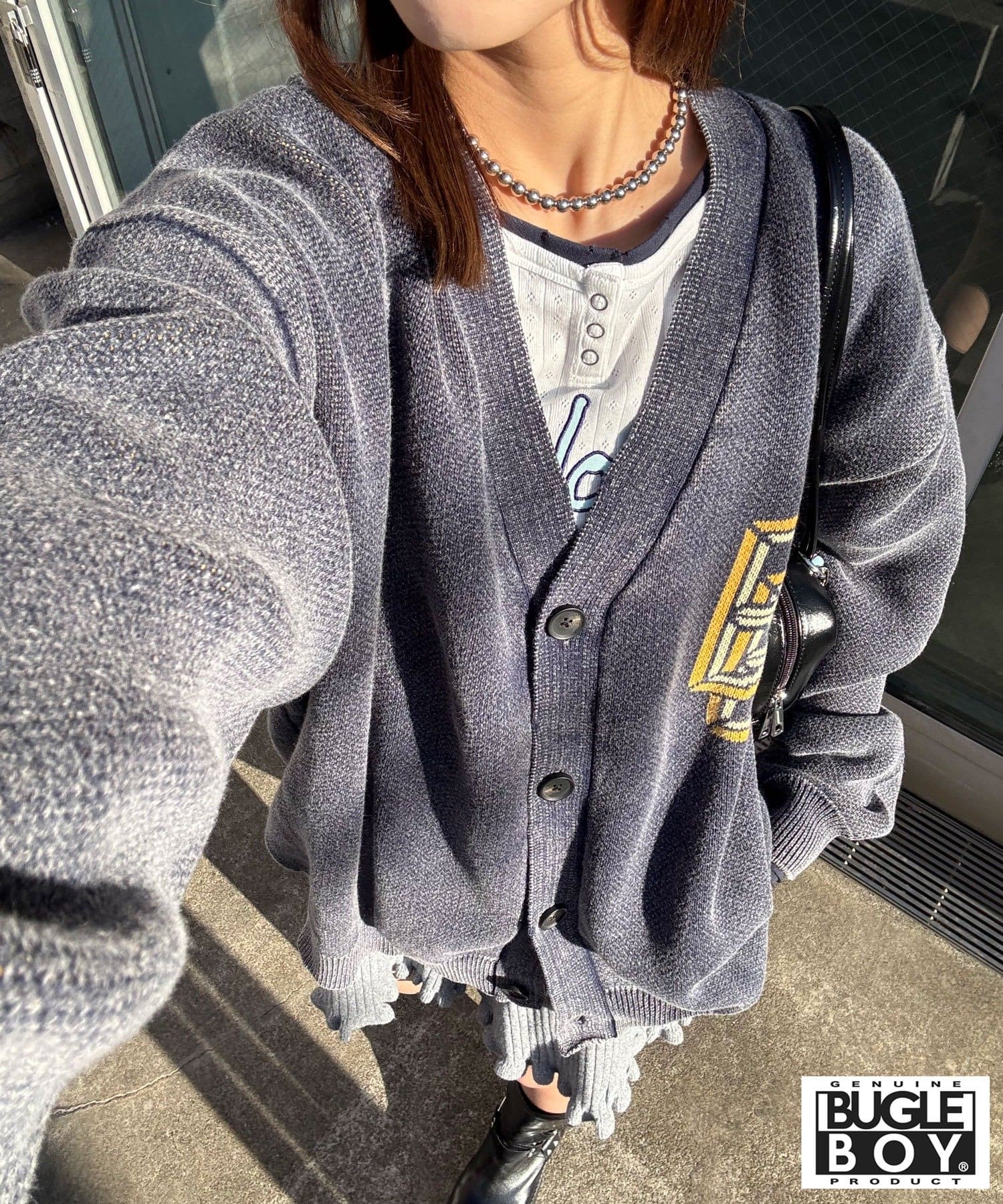 CIAOPANIC(チャオパニック) 【BUGLE BOY/ビューグル ボーイ】フェードニットカーディガン