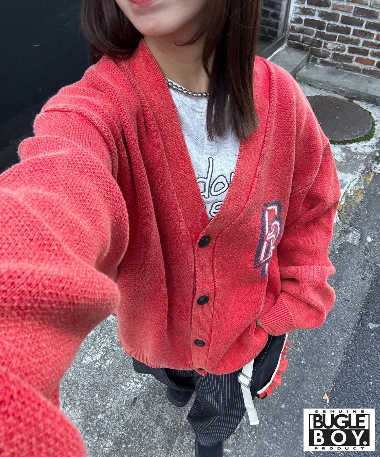 CIAOPANIC(チャオパニック) 【BUGLE BOY/ビューグル ボーイ】フェードニットカーディガン