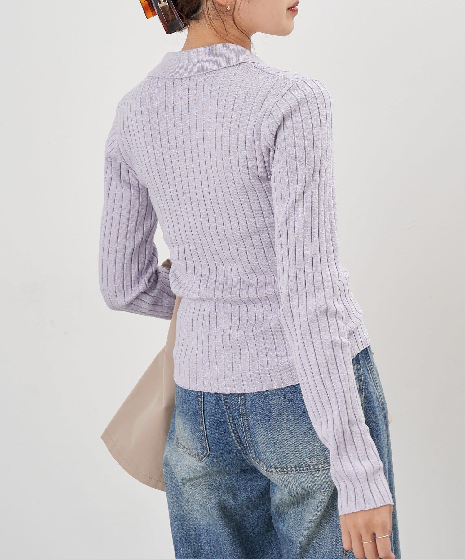 SHENERY(シーナリー) 【26SS予約】ハーフジップリブニット