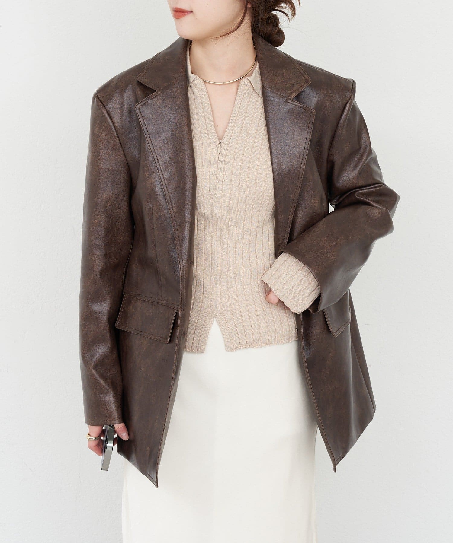 SHENERY(シーナリー) 【26SS予約】レザーテーラージャケット